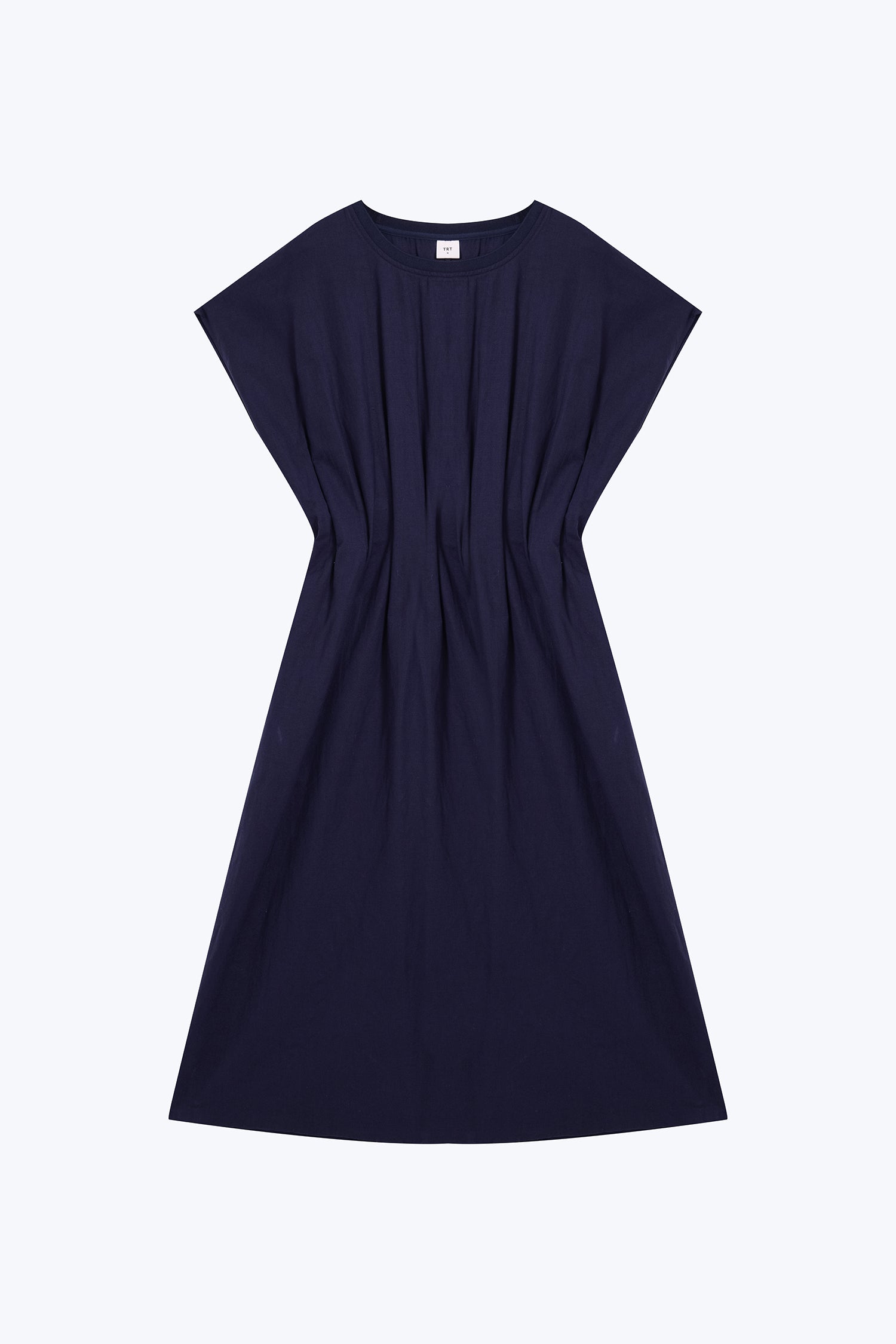 Pleated Waist Dress - Navy