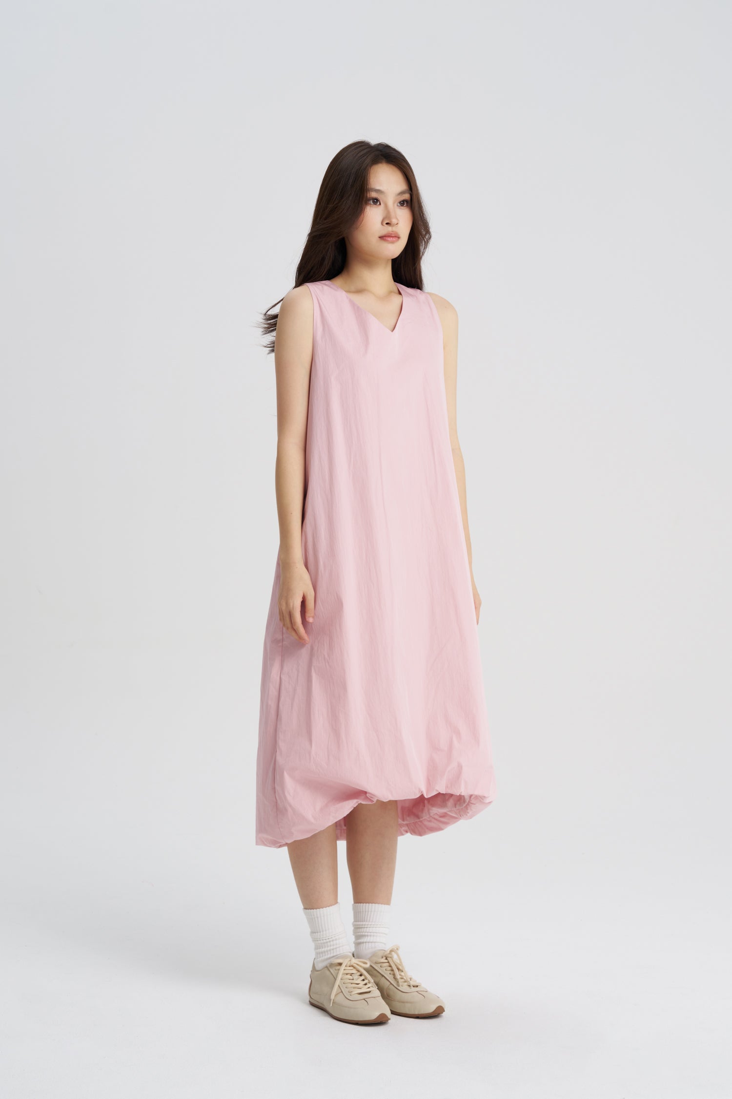 V-Neck Cloud Dress - Blush