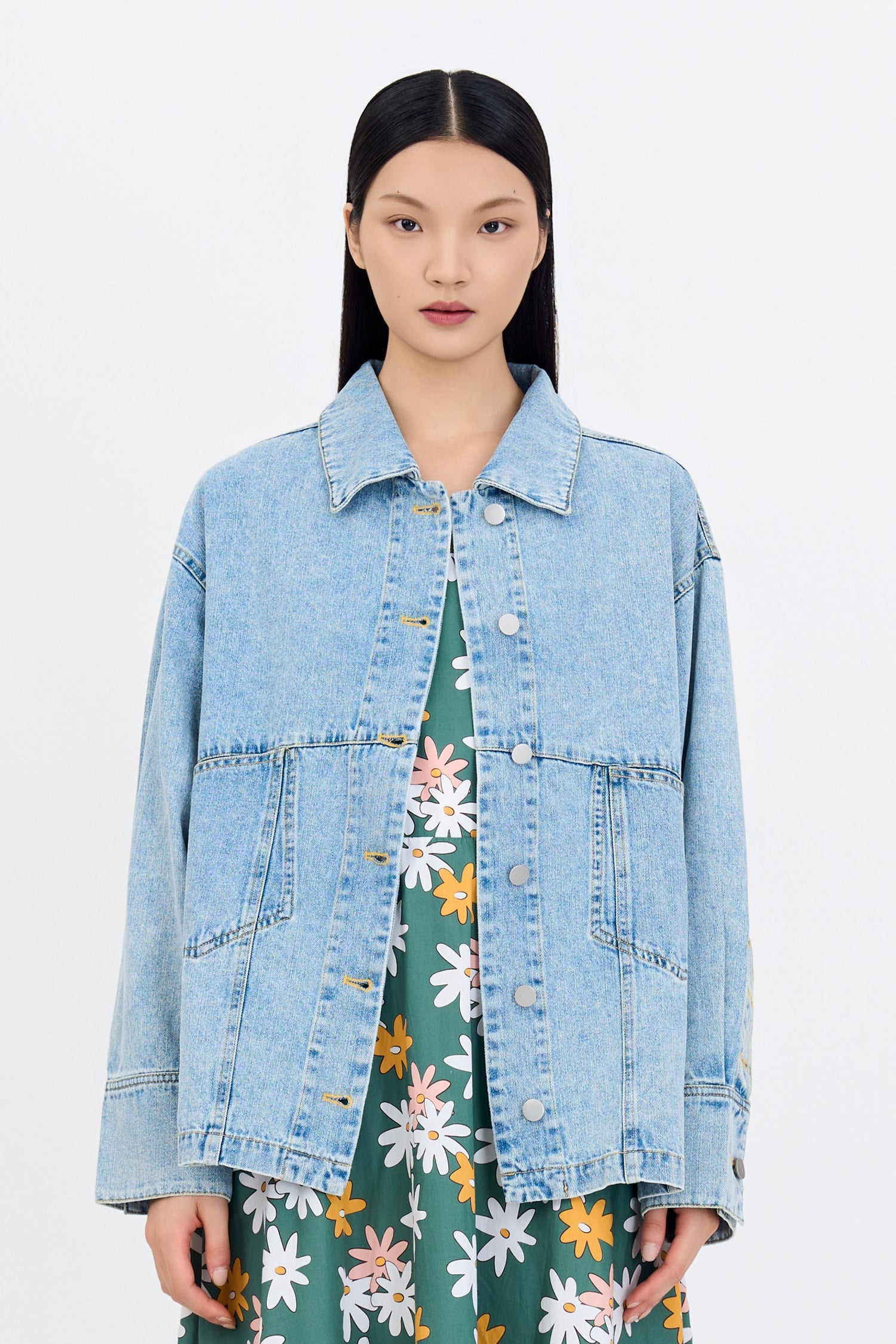 Denim Oversized Jacket - Light Denim