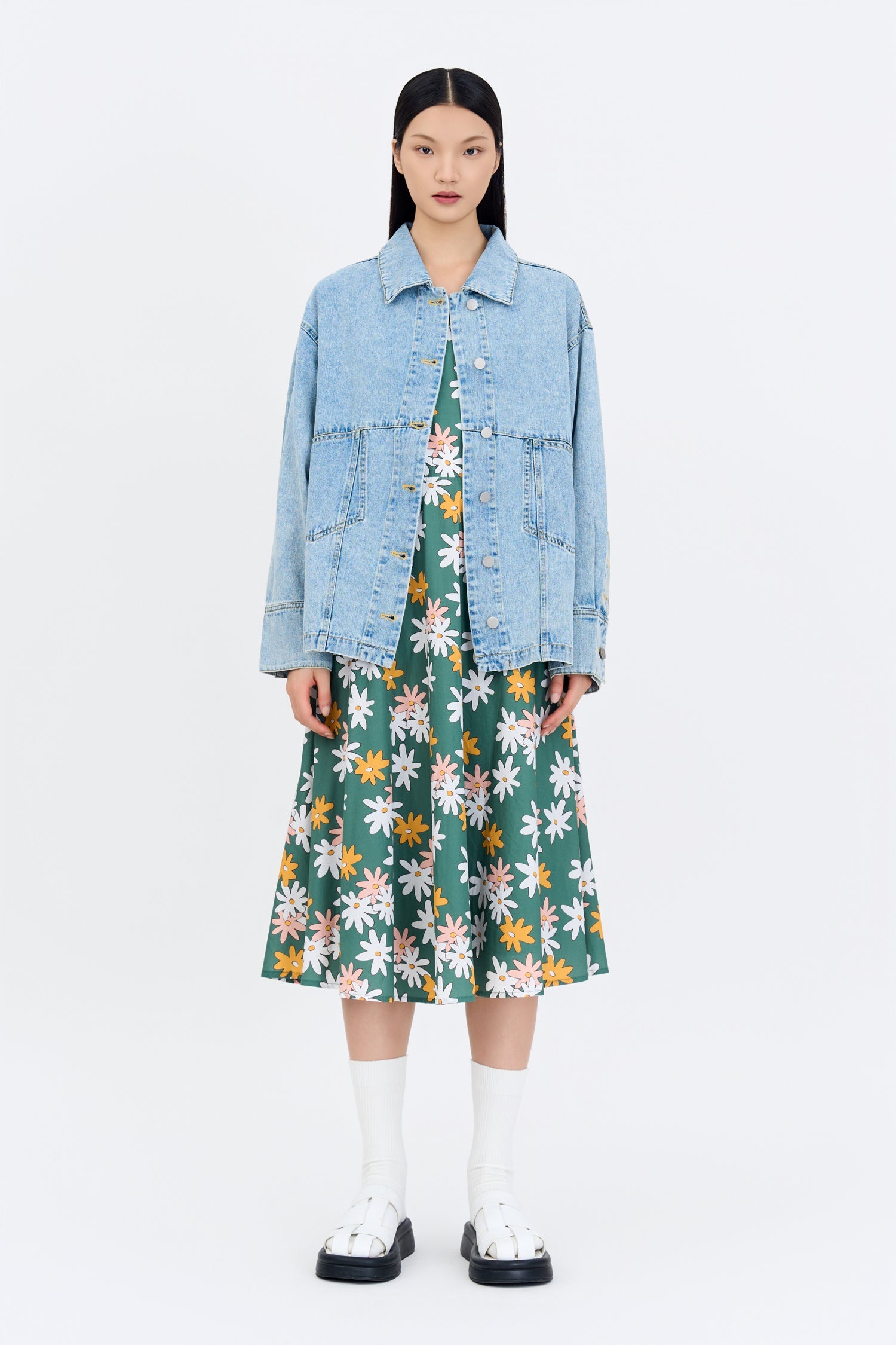 Denim Oversized Jacket - Light Denim
