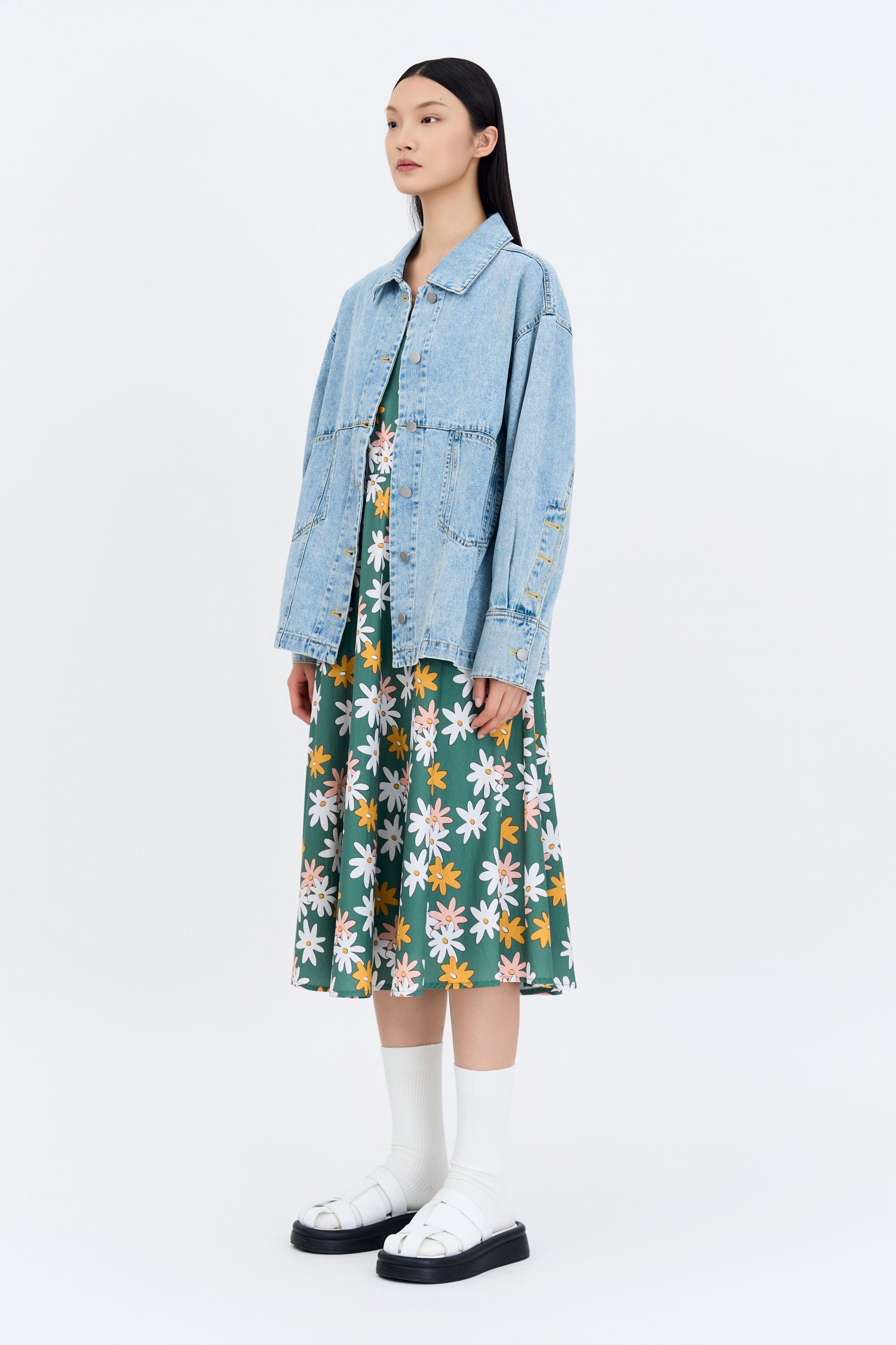Denim Oversized Jacket - Light Denim