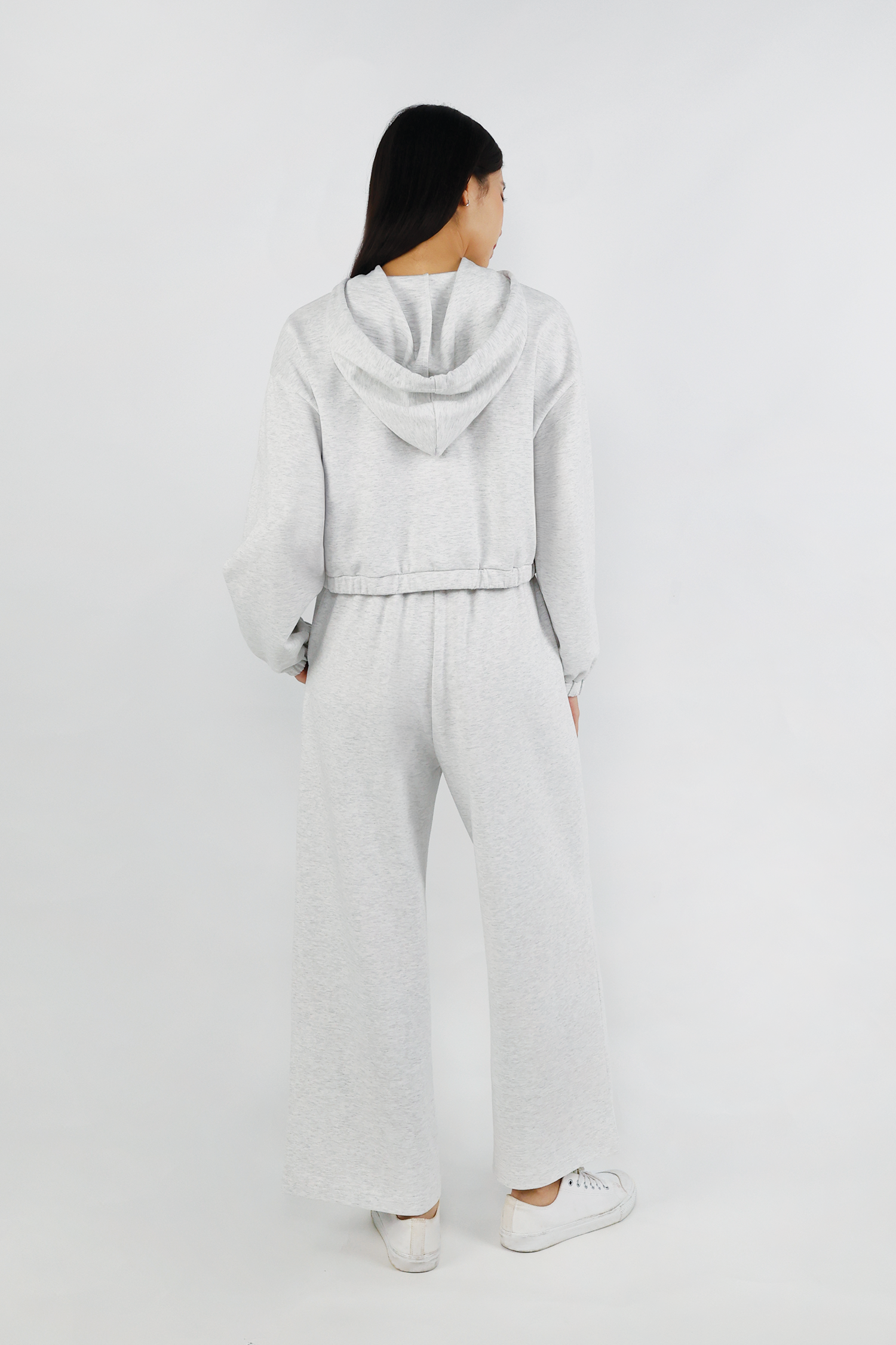 Pull-up Sweat Pants - Light Grey
