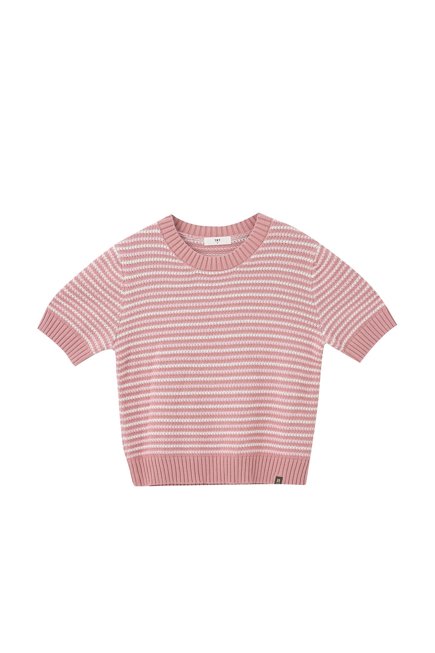 Knitted Multi-Colour Weave Top - Blush