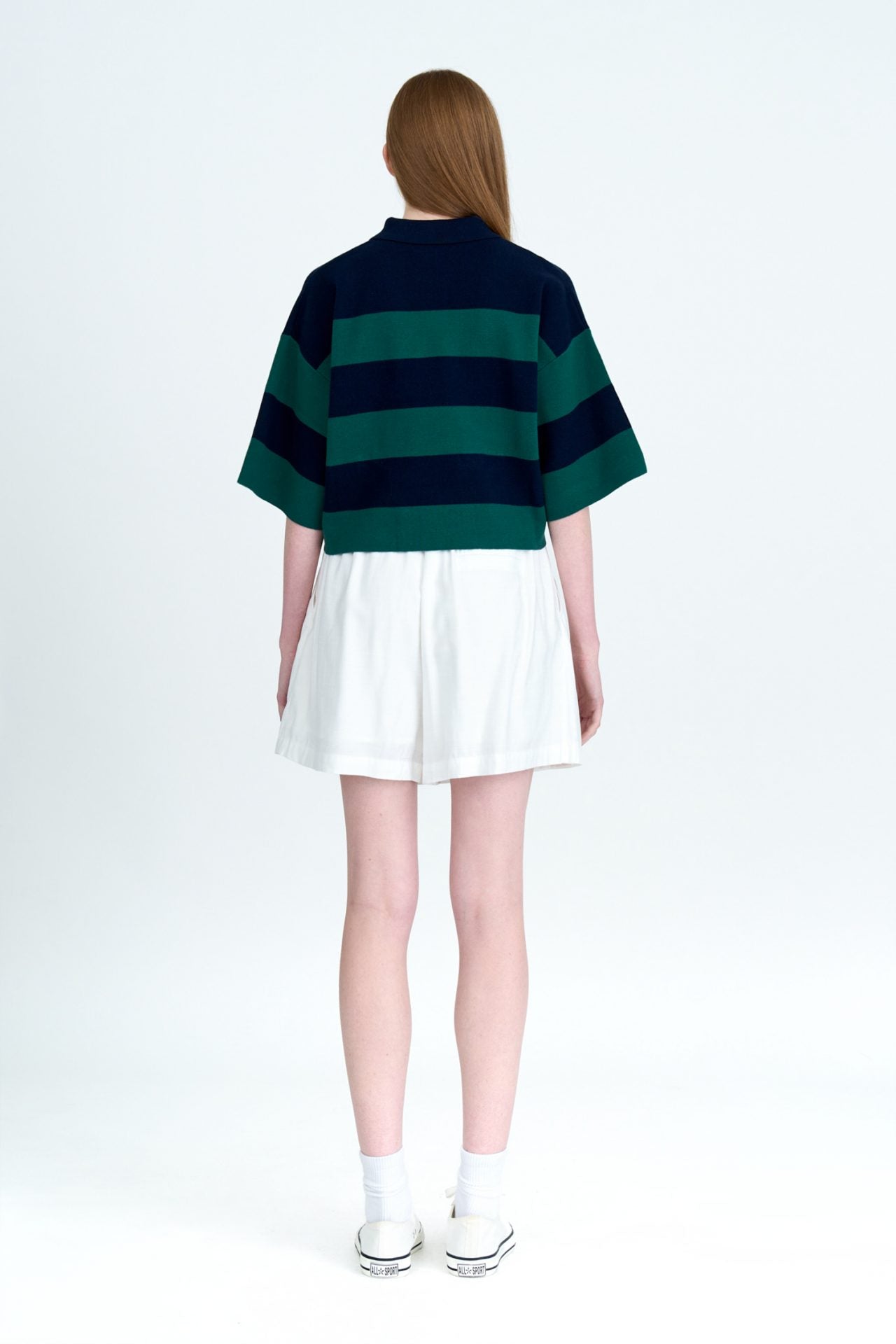 Knitted Striped Rugby Sweater - Striped Forest [AT]