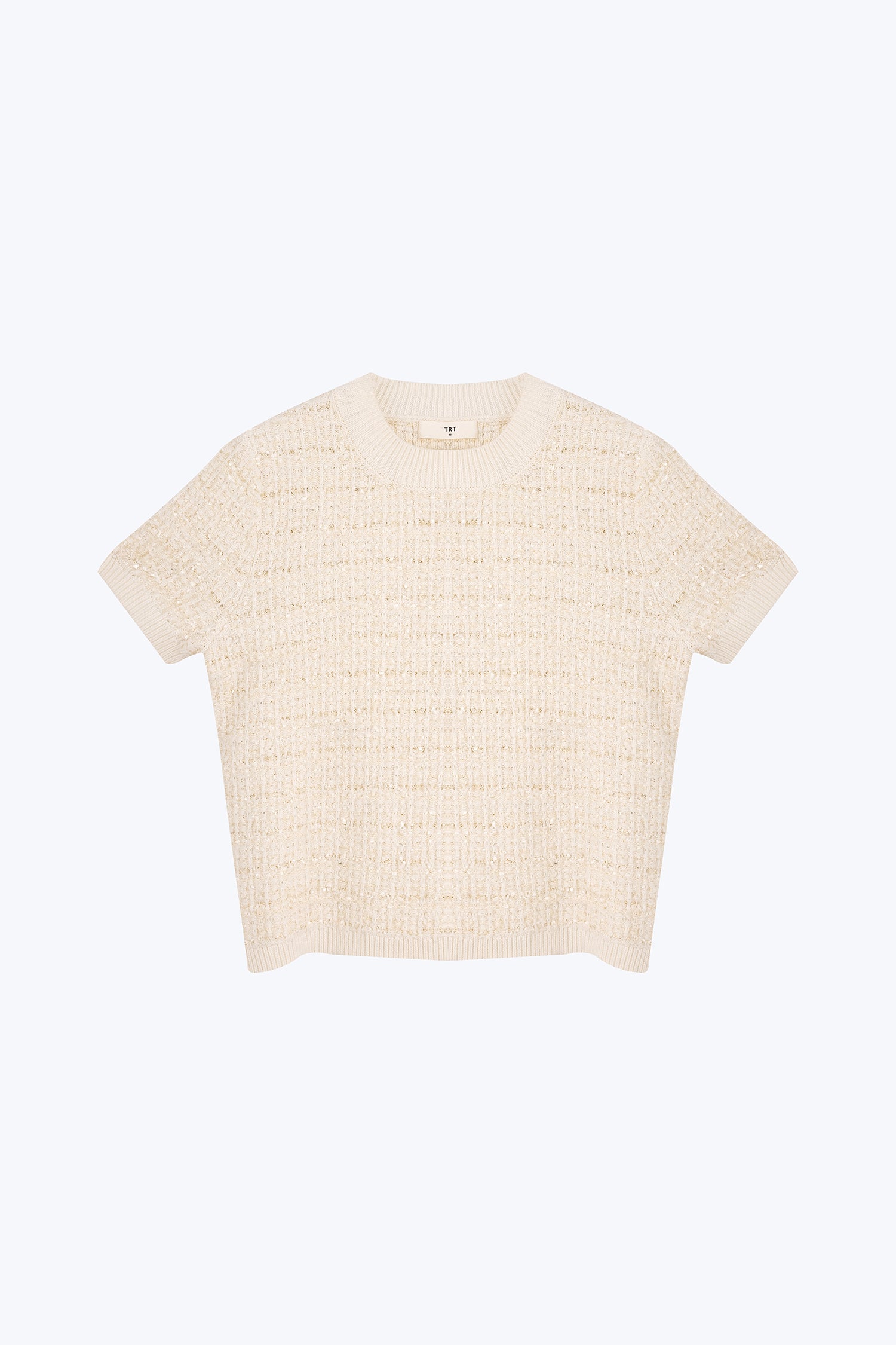 Knitted Tweed Top - Sand [AT]