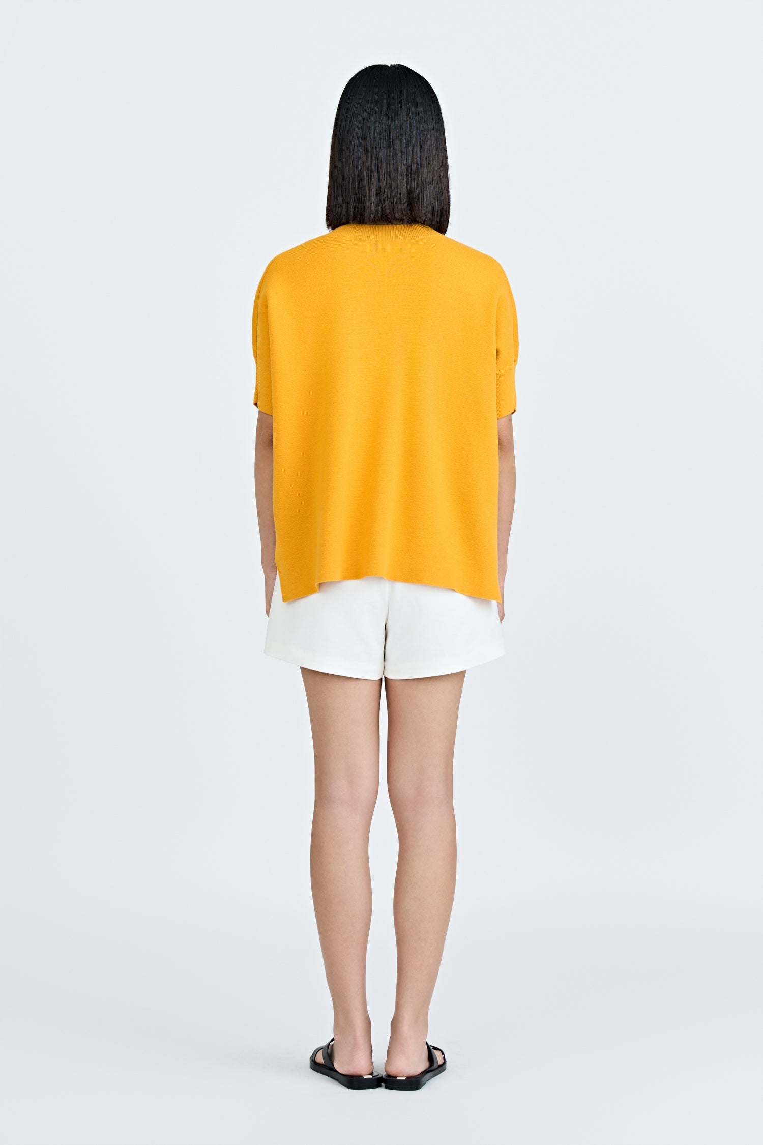 Knitted V-Neck Top - Sunray