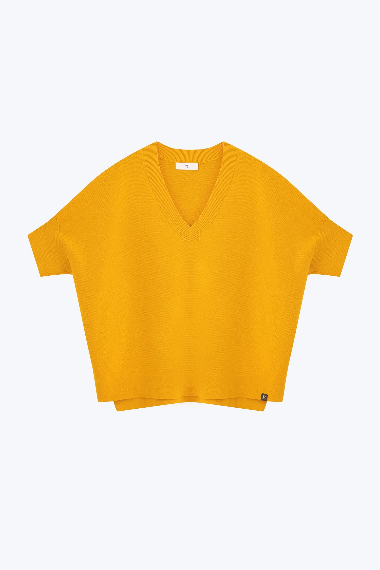 Knitted V-Neck Top - Sunray