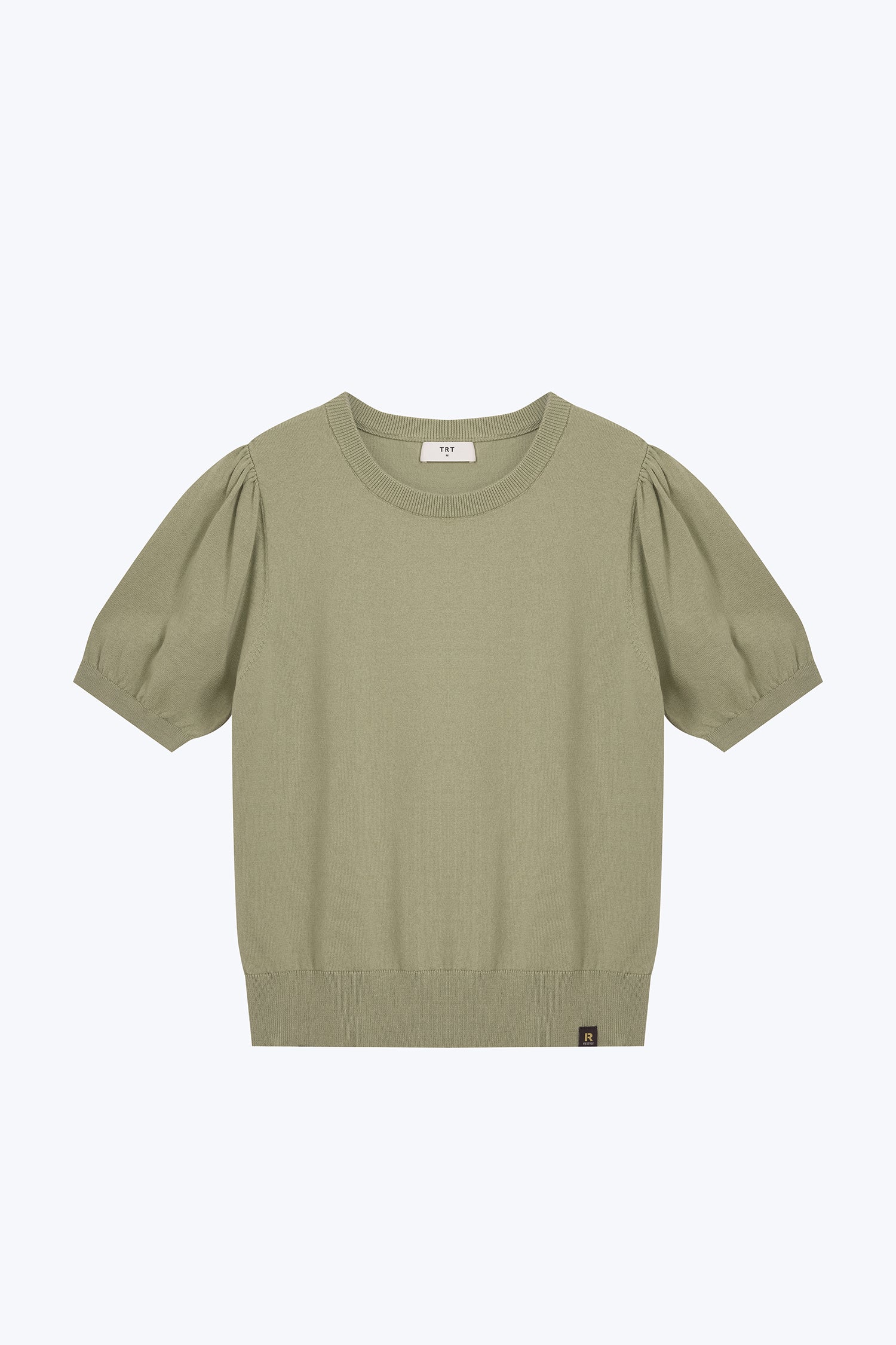 Knitted Puff Sleeve Top - Sage