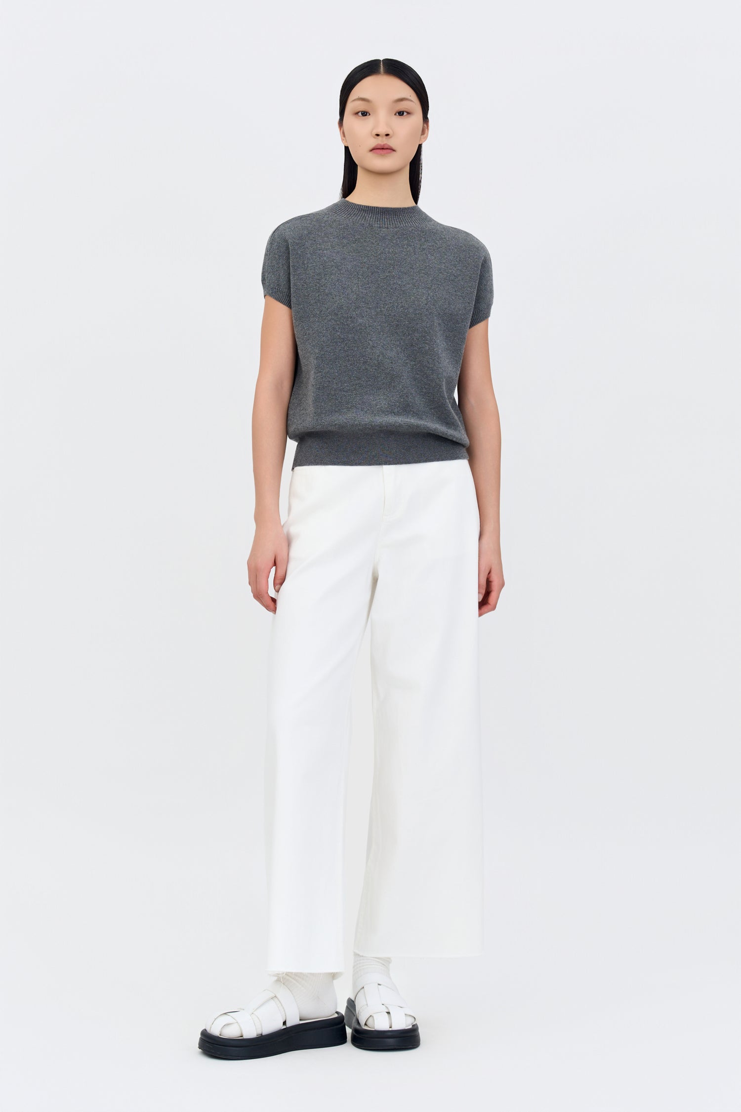 Knitted Top - Dark Grey