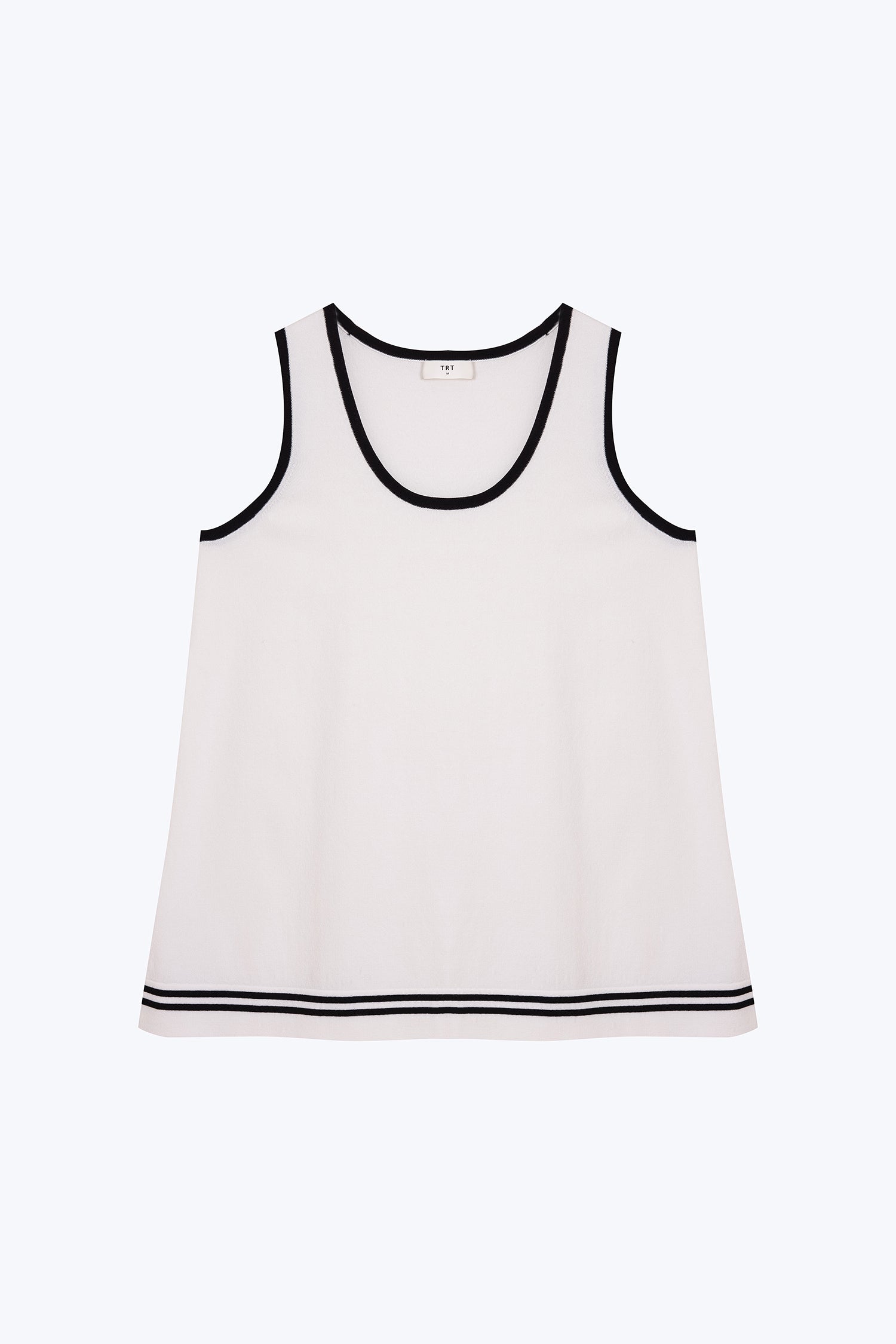 Knitted Sleeveless Tunic - Cream