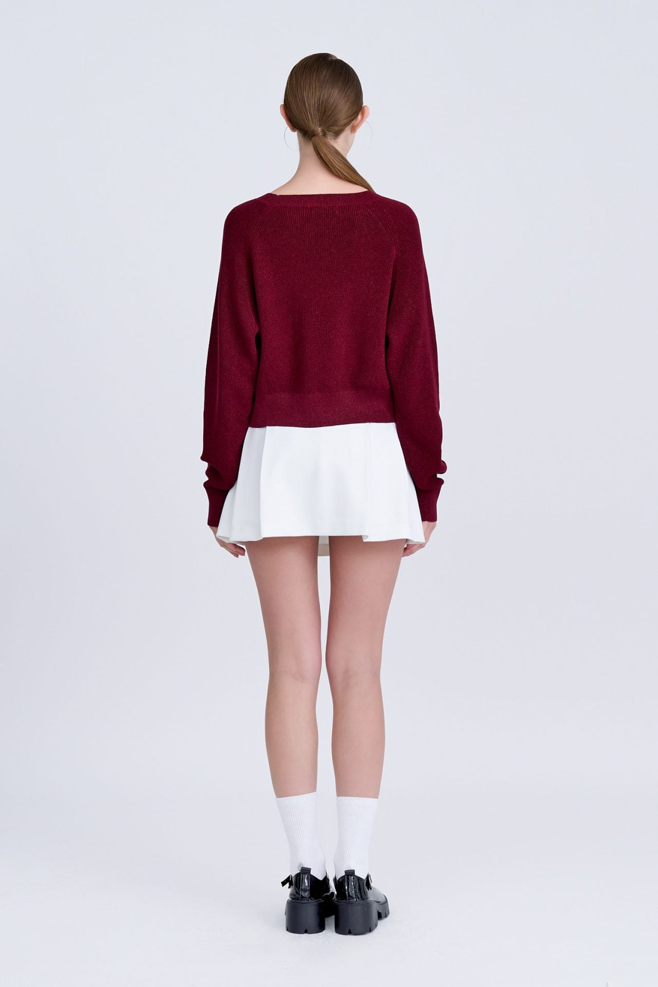 Knitted Long Sleeve Shimmer Sweater
