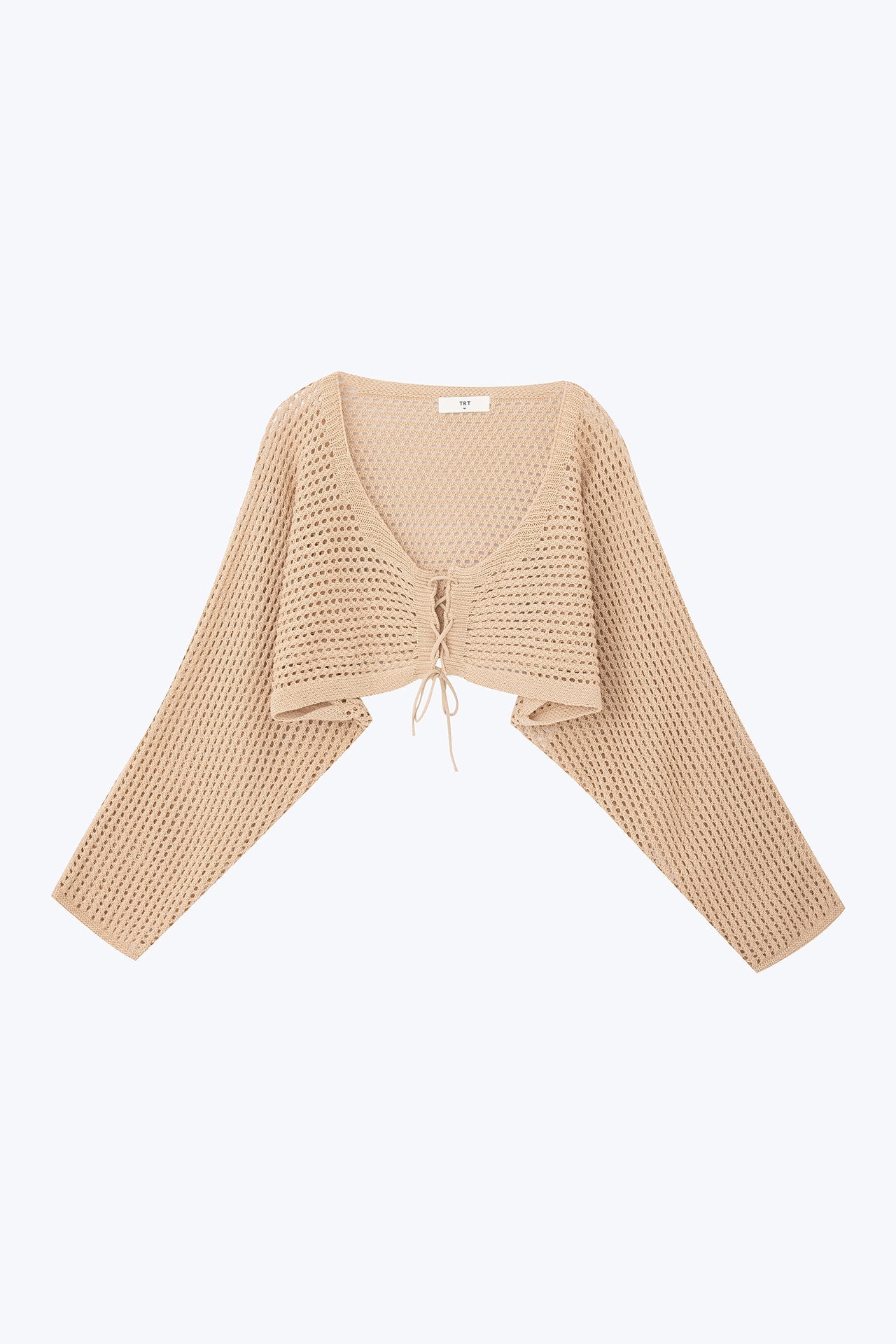 Knitted Mesh Cardigan - Khaki [AT]