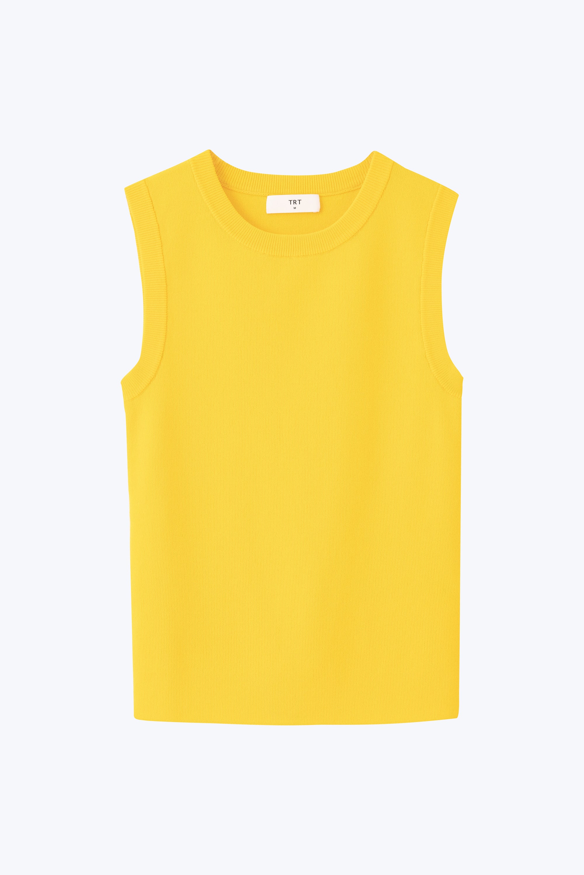 Knitted Sleeveless Top - Cadmium Yellow