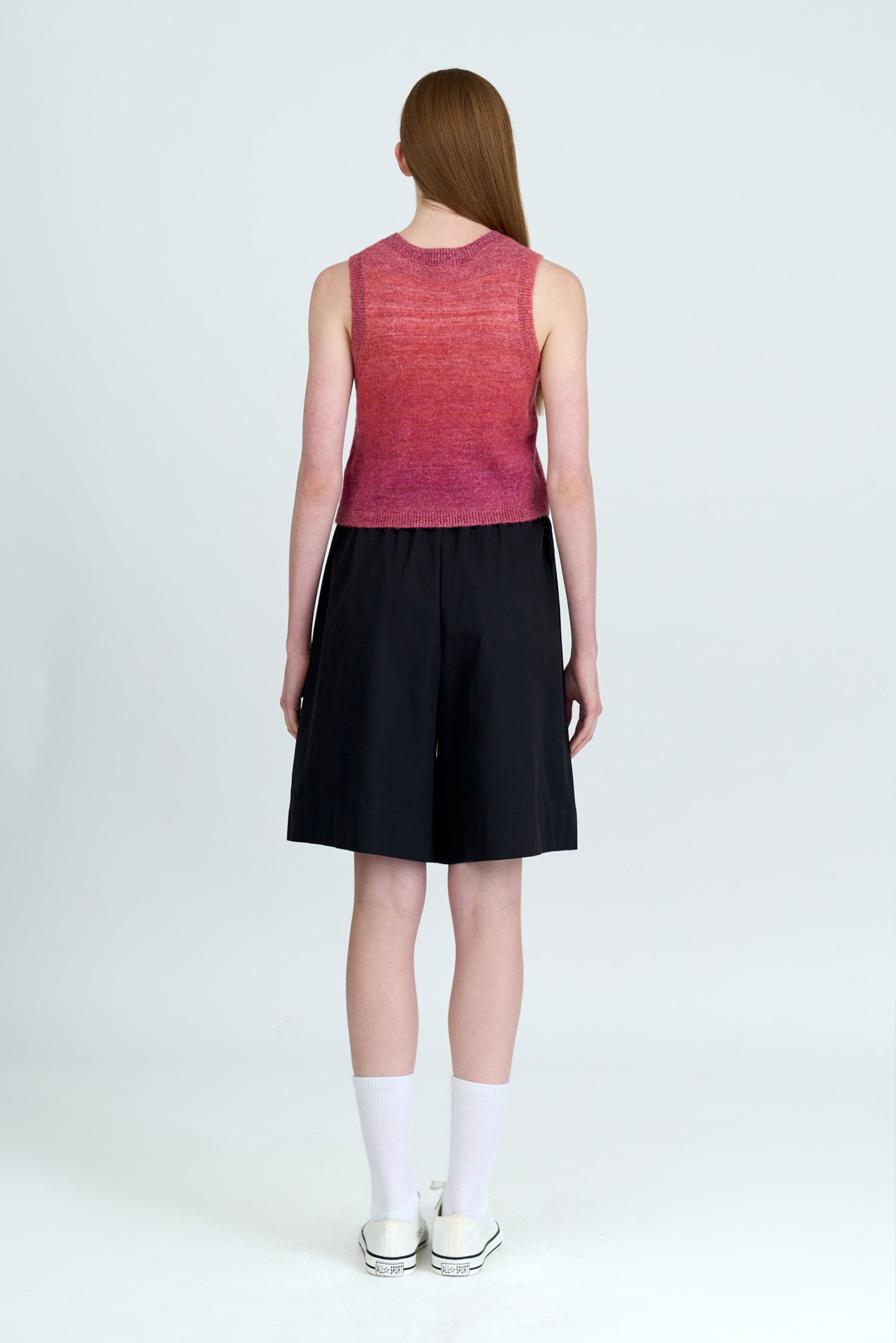 Knitted Gradient Sleeveless Top - Rosewood [AT]