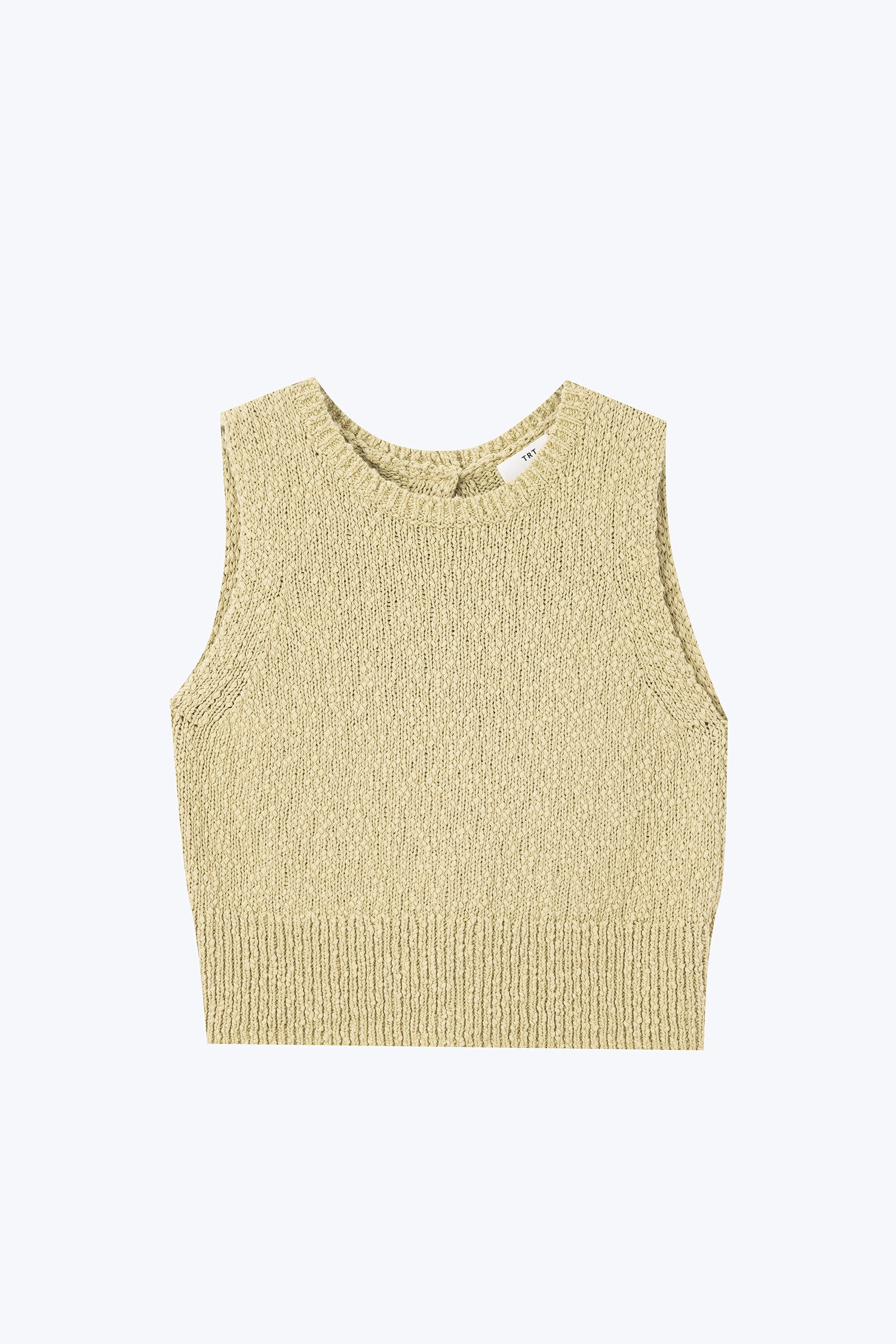 Knitted Textured Top - Dust Green