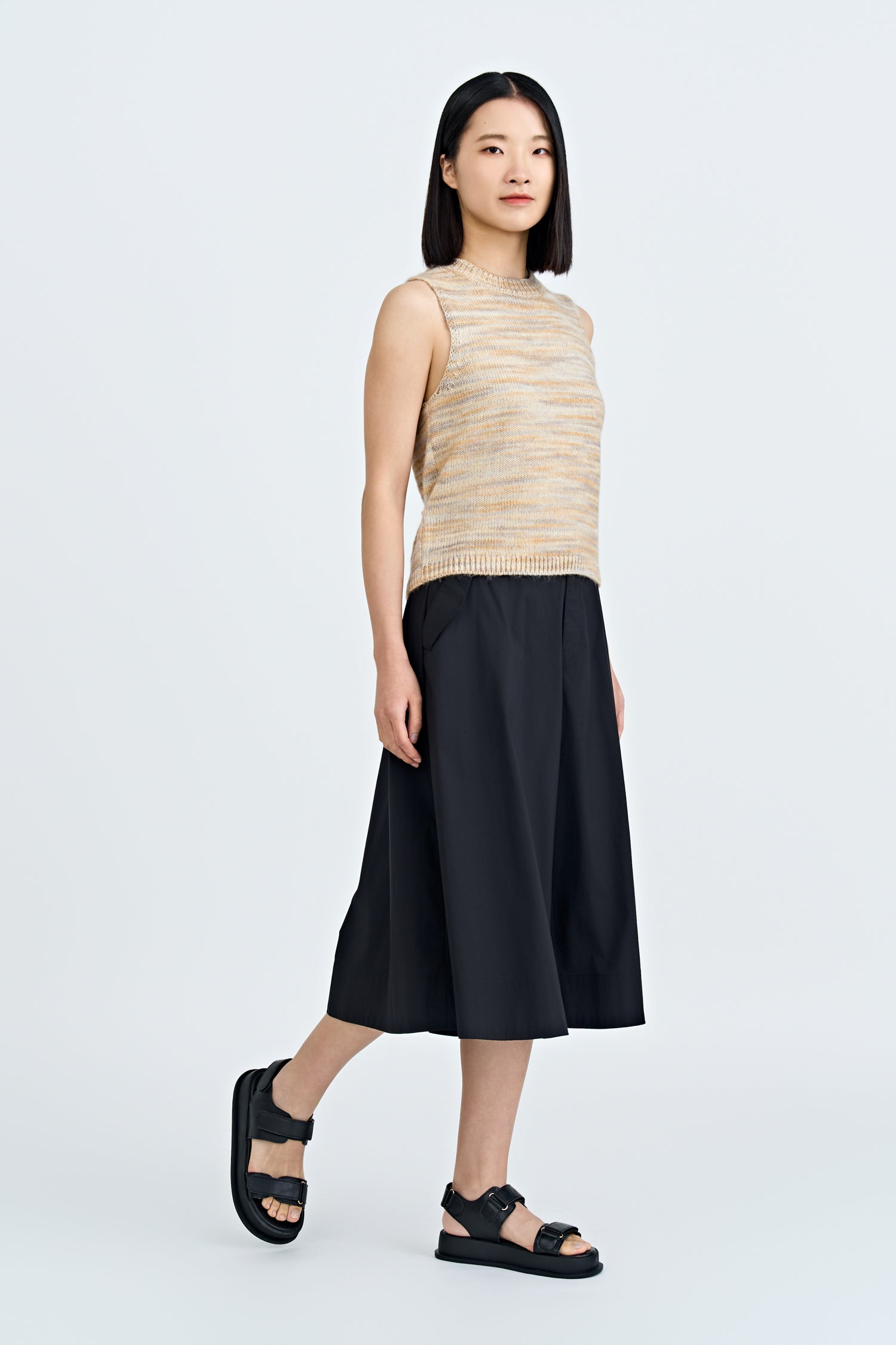 Multi-Coloured Knit Top - Sand