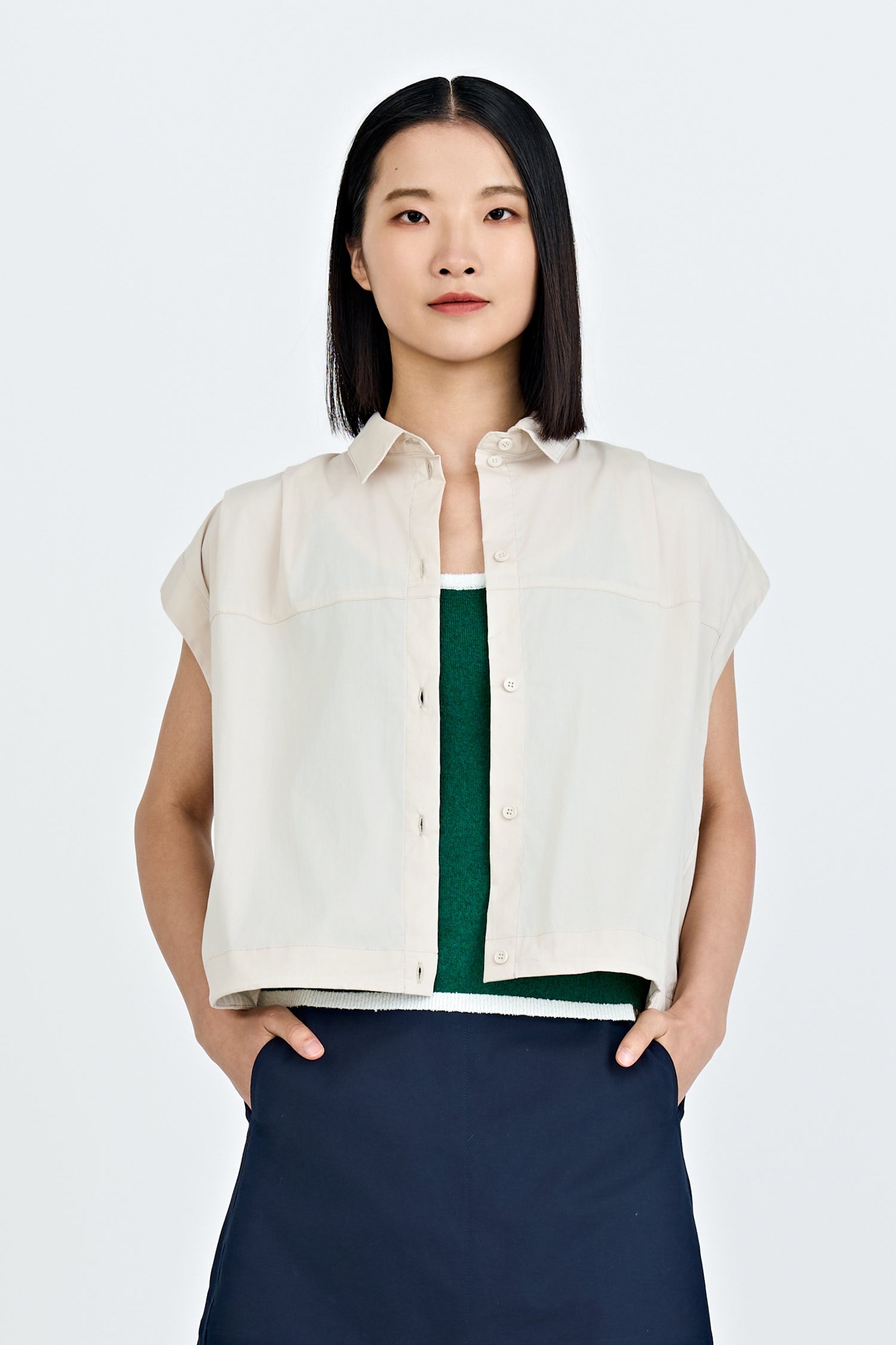 Contrast Camisole - Emerald