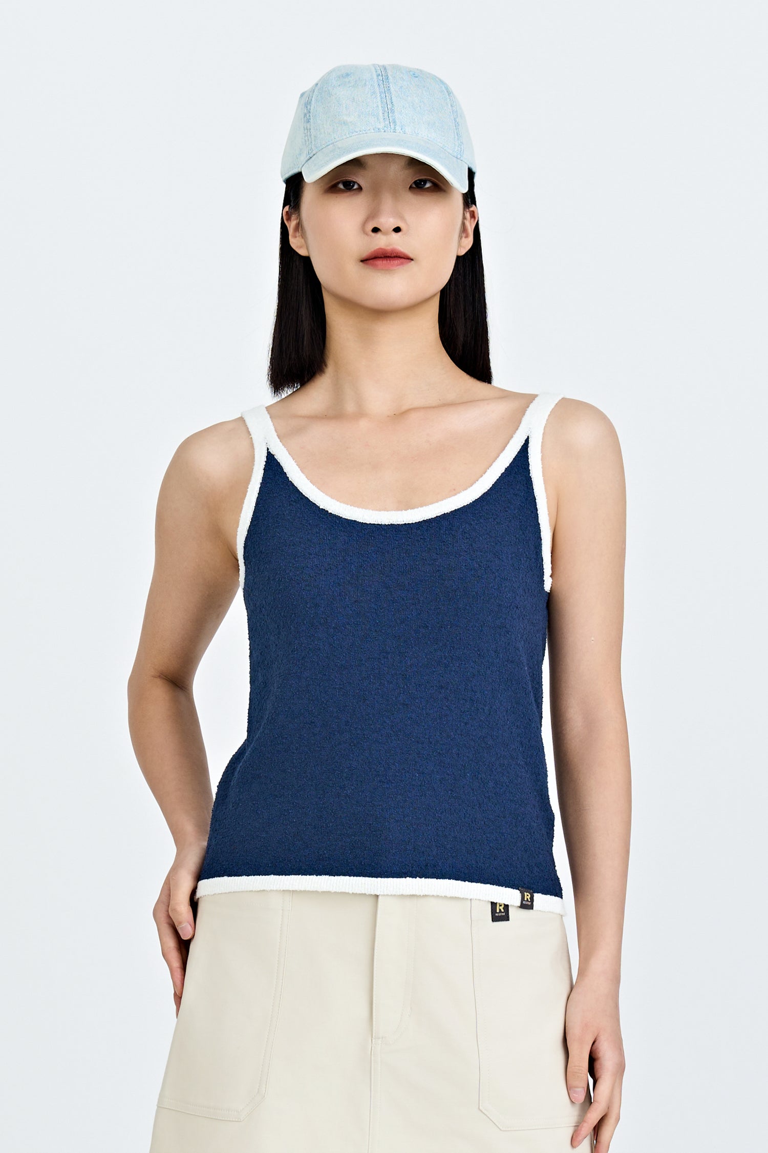 Contrast Camisole - Navy