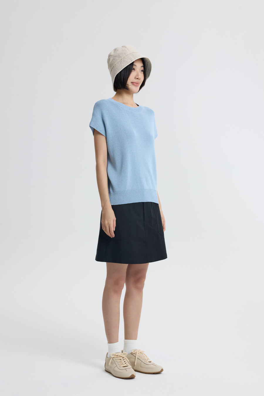 Knitted Top - Sky Blue