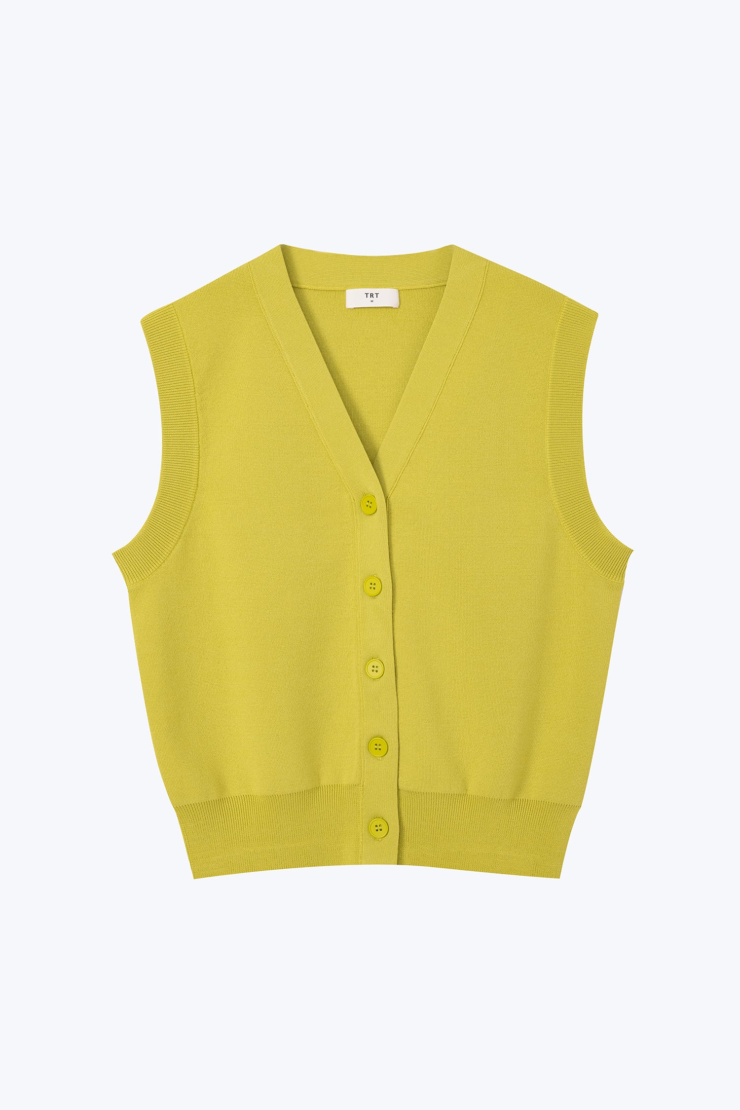 Knitted Button Down Vest - Chartreuse – The Restyle Trait