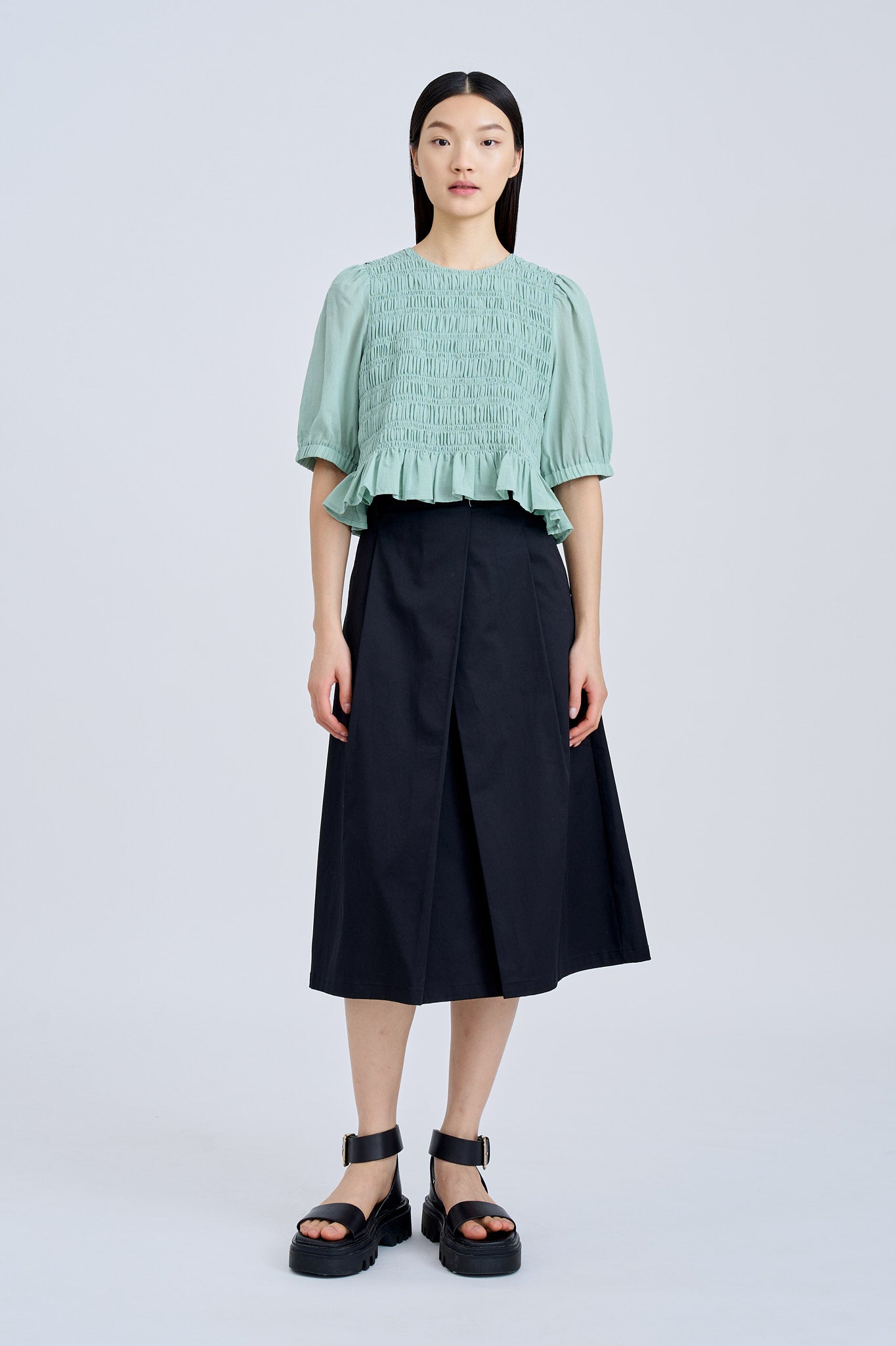 Wrapover Skirt - Black [AT]