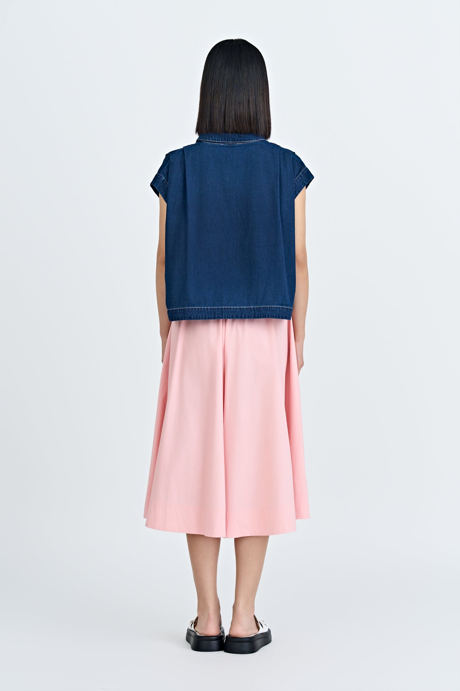 Flap Pocket Flare Pants - Blush