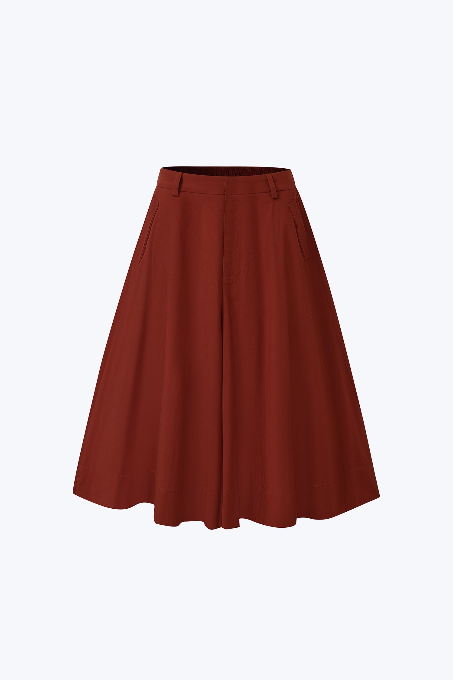 Flap Pocket Flare Pants - Burnt Orange