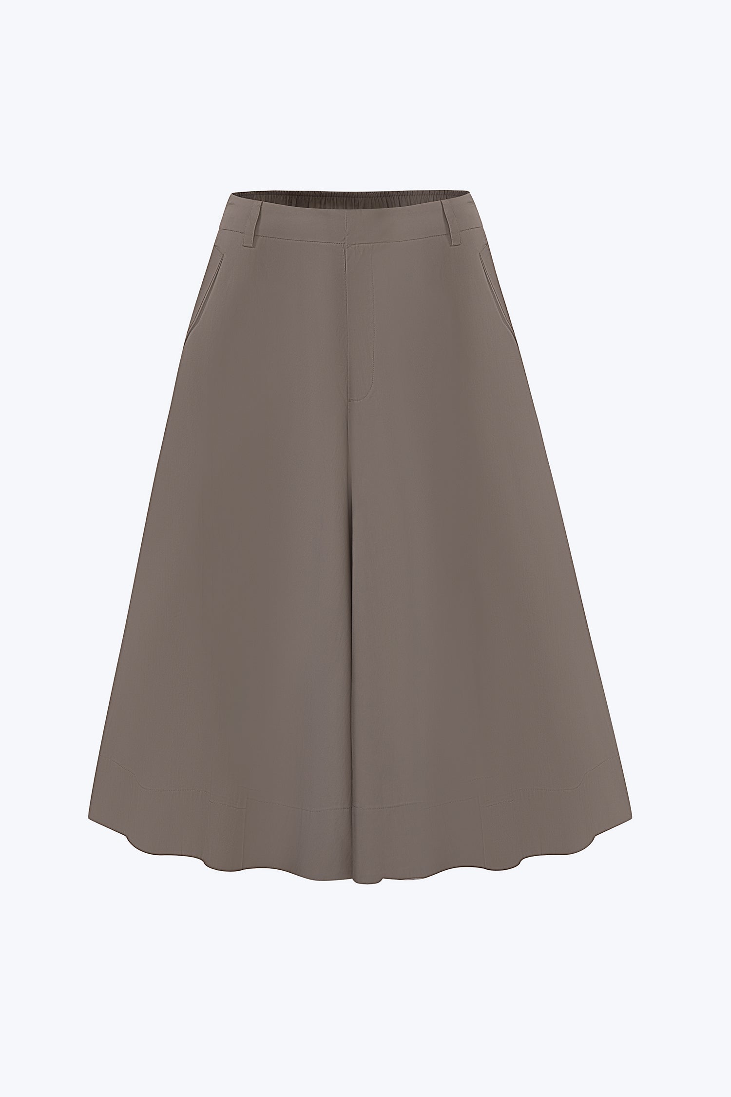 Flap Pocket Flare Pants - Khaki Green