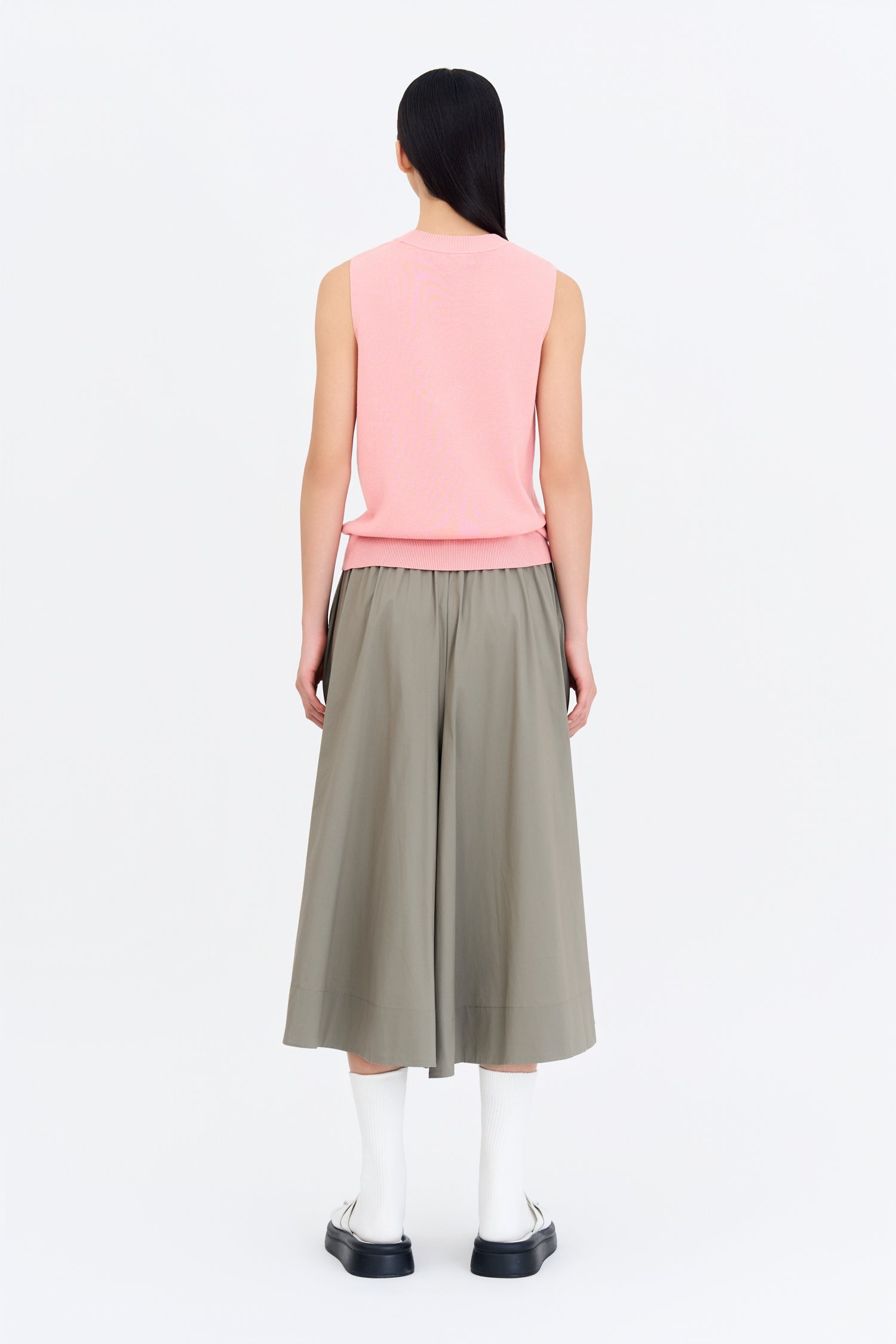 Flap Pocket Flare Pants - Slate Grey