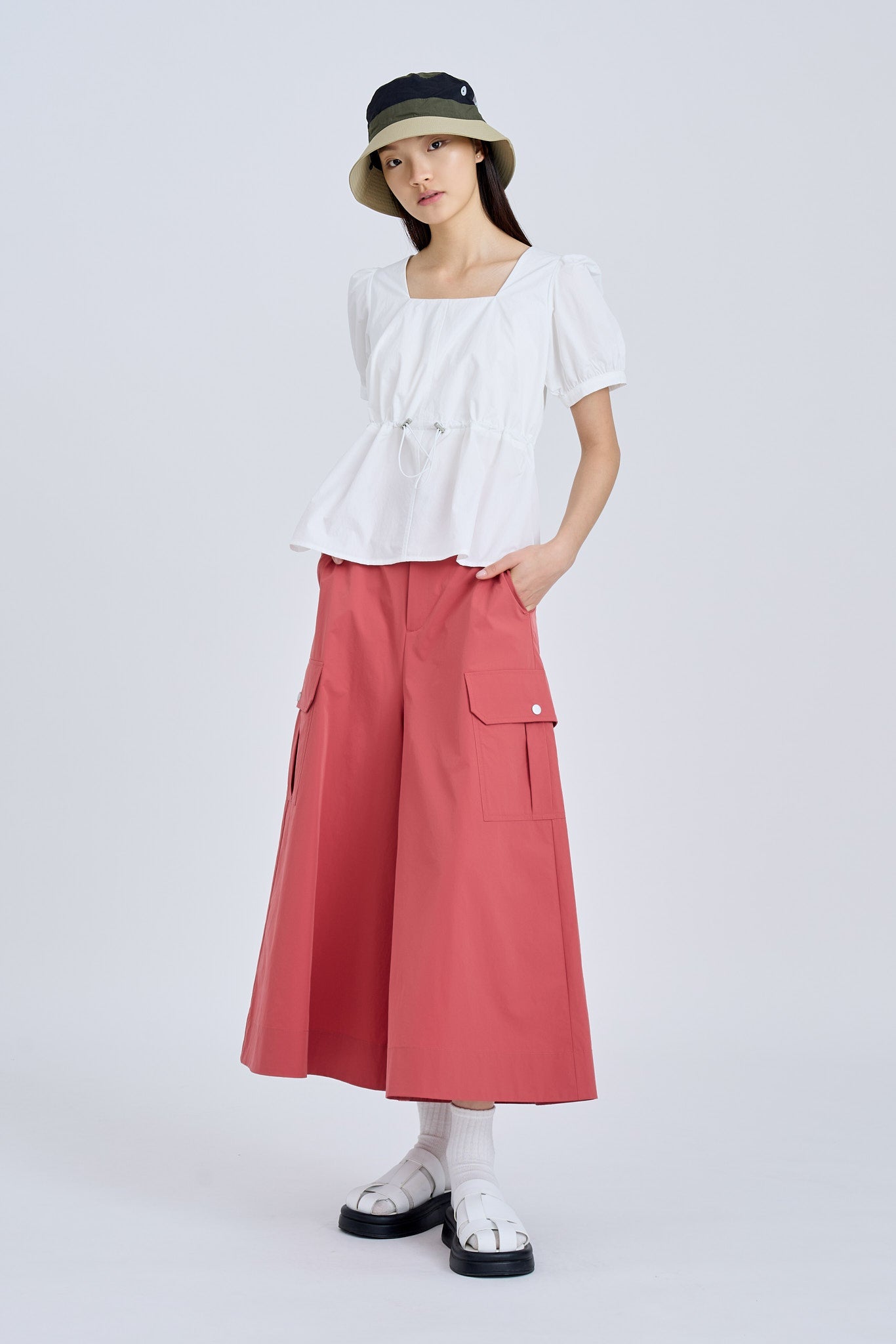 Cargo Flare Pants - Dusty Cedar [AT]