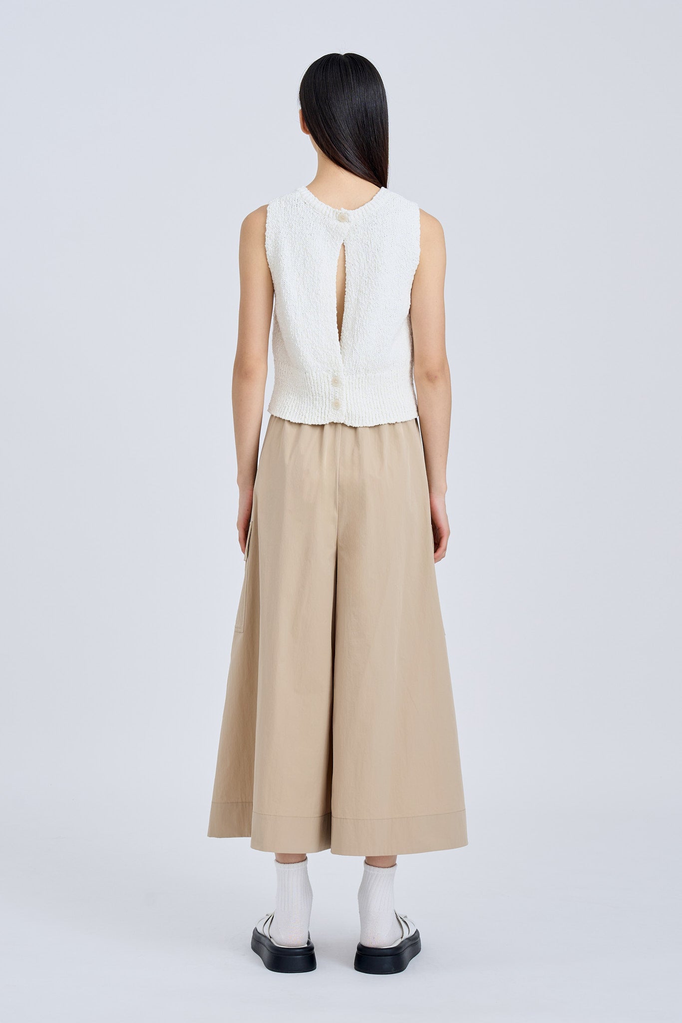 Cargo Flare Pants - Khaki [AT]