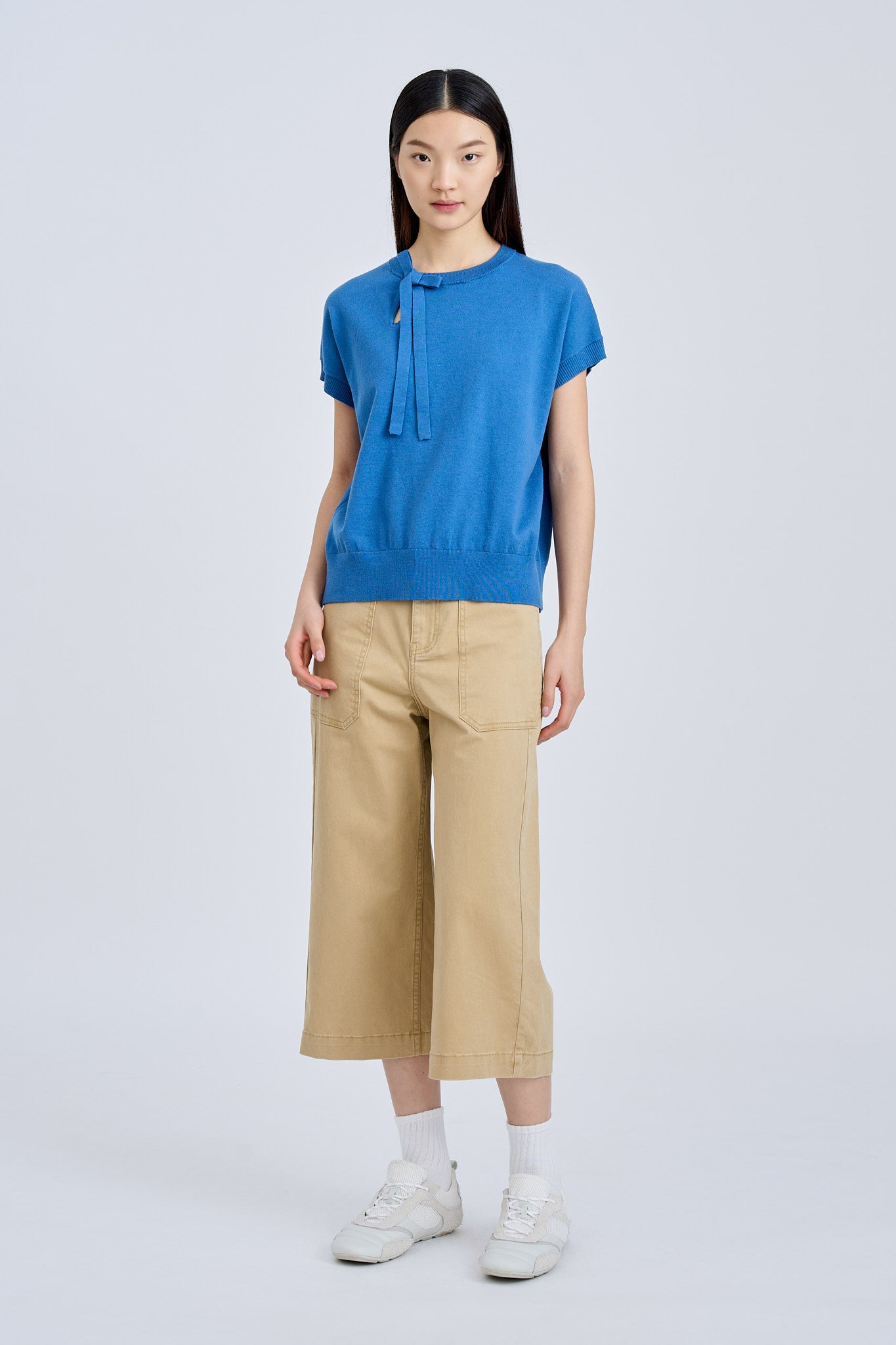 Patch Pocket Culottes - Khaki [AT]