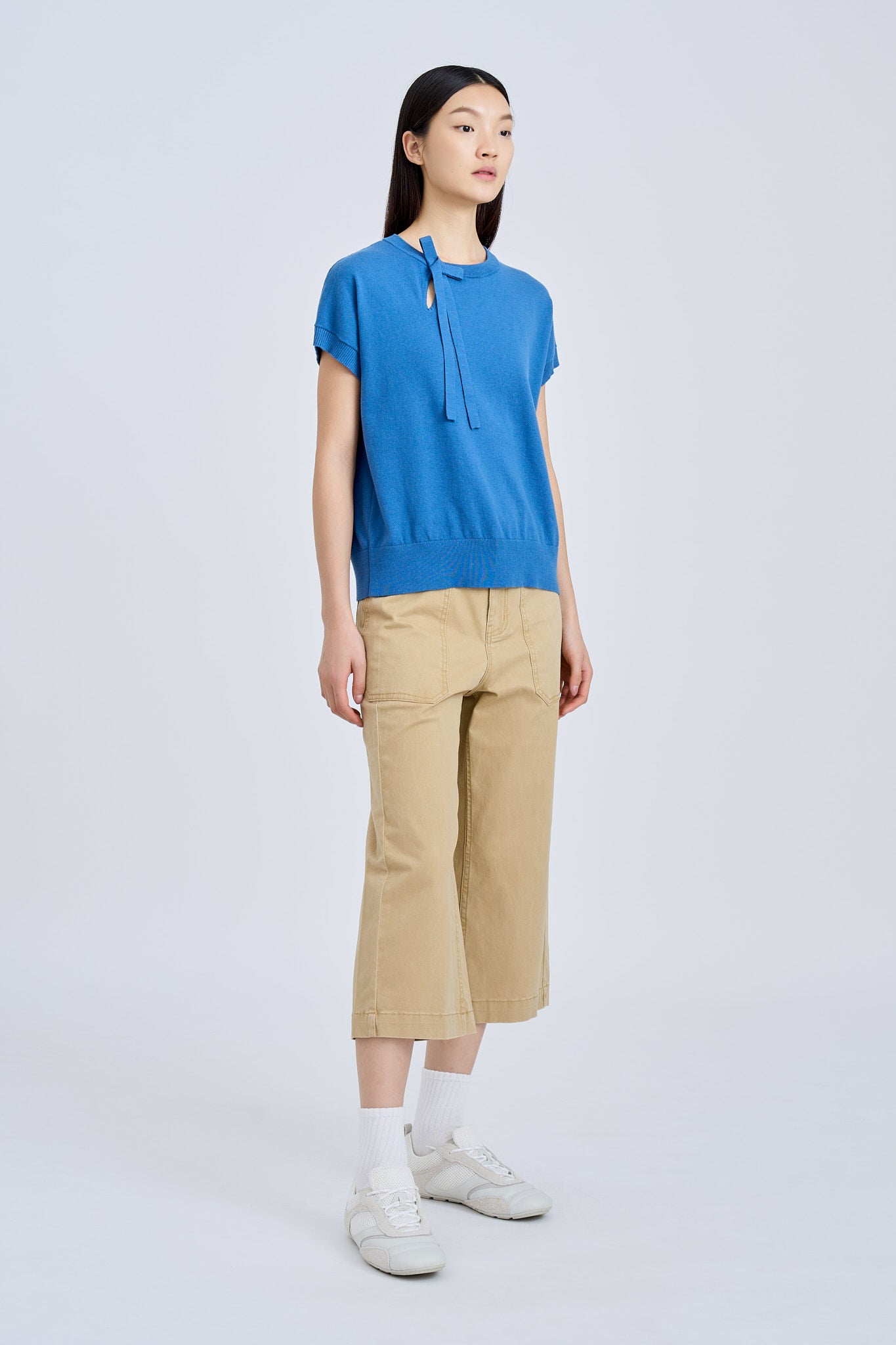 Patch Pocket Culottes - Khaki [AT]