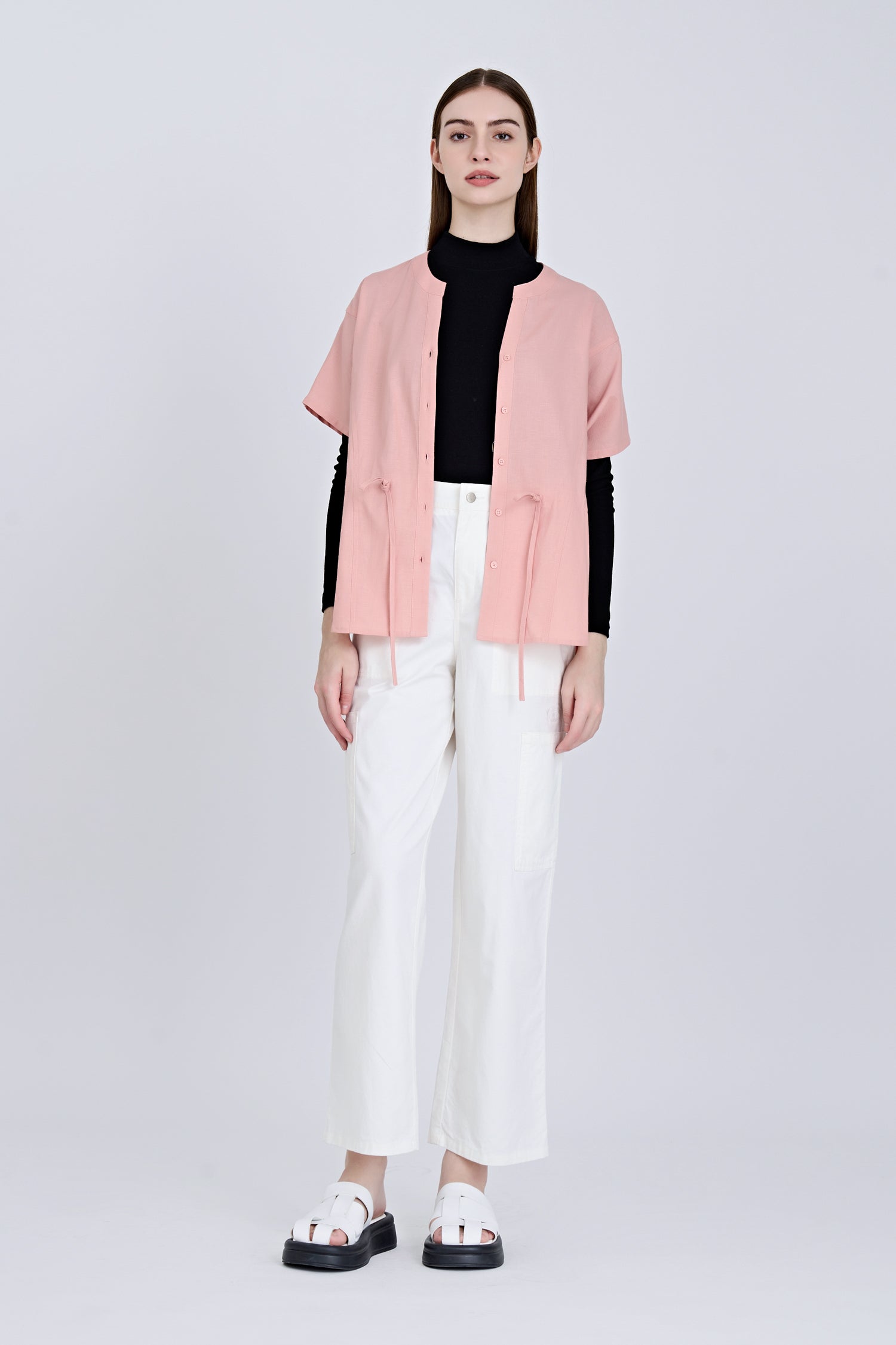 Front Fly Cargo Pants - Cream [AT]