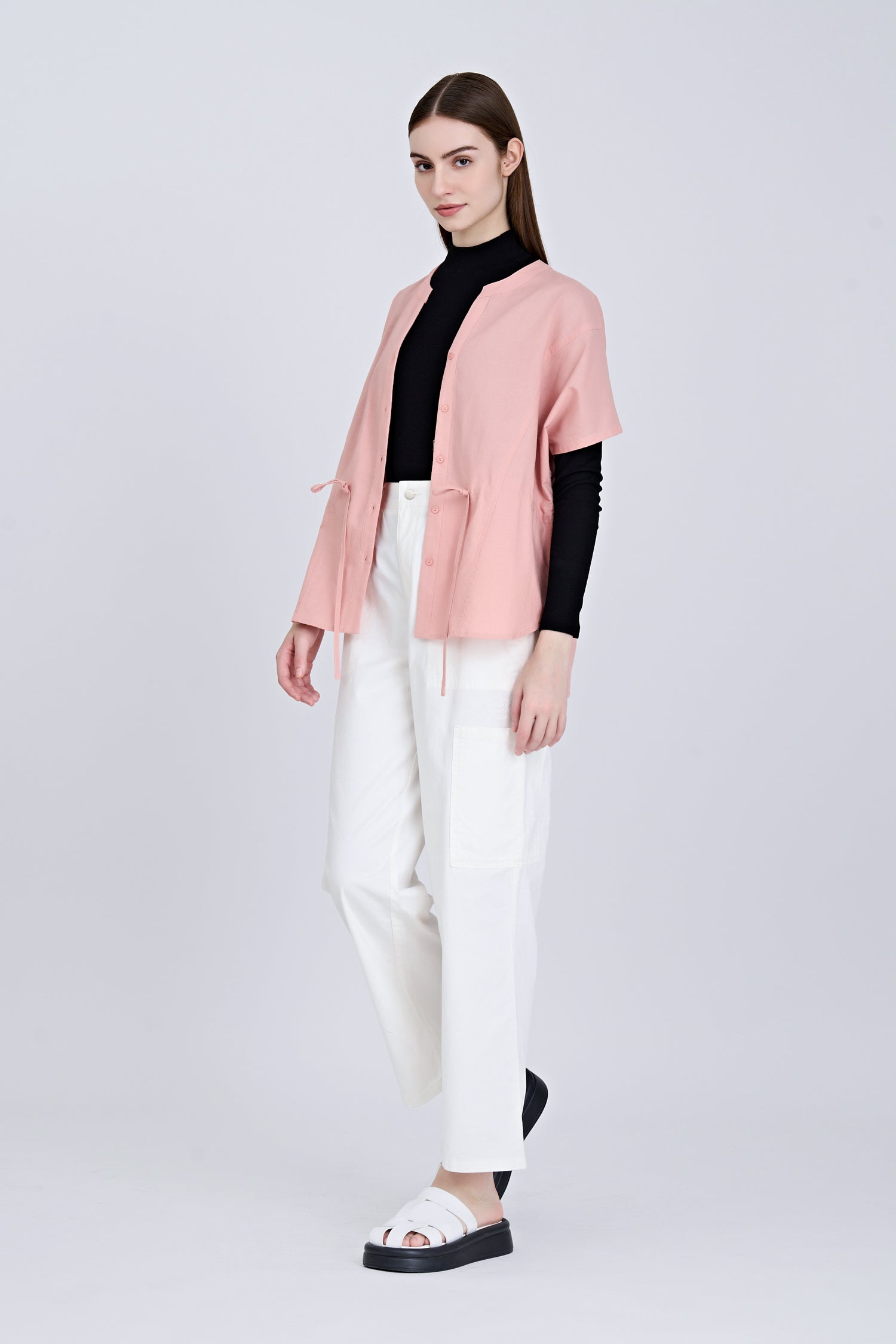 Front Fly Cargo Pants - Cream [AT]