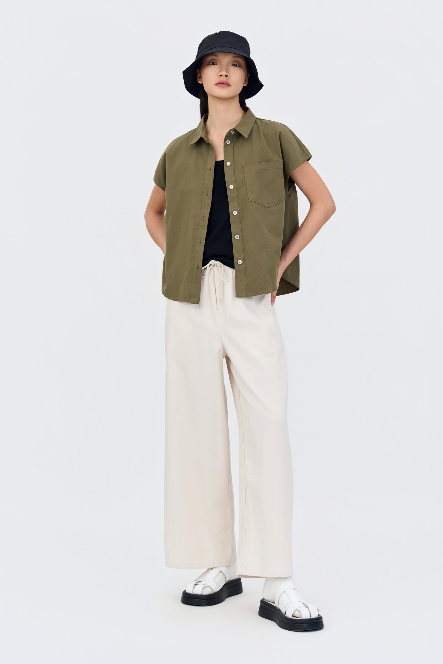 Drawstring Pants - Ecru