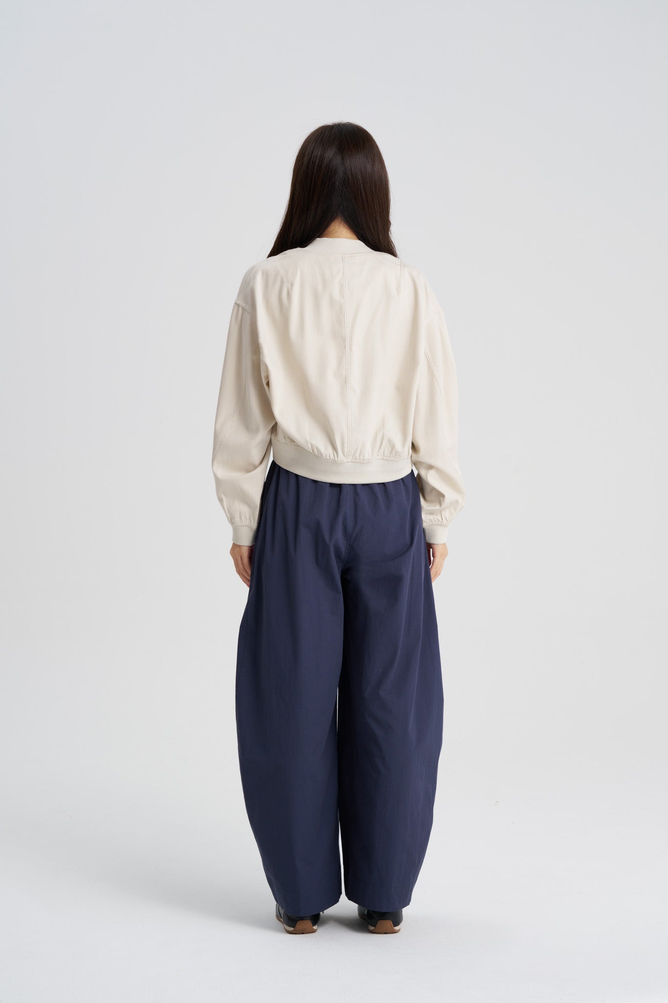 Paperbag Balloon Pants - Navy