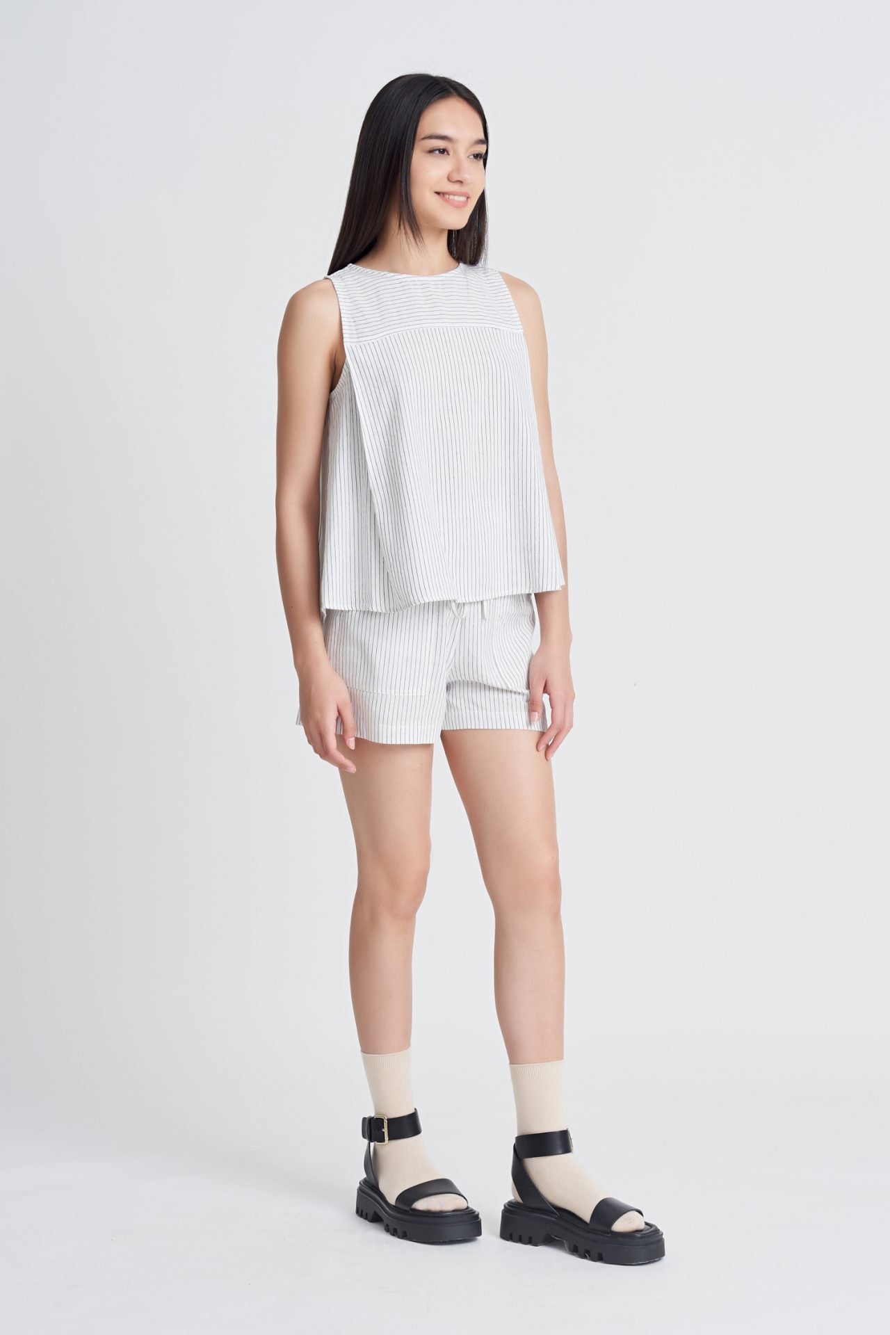 Striped Drawstring Shorts [AT]