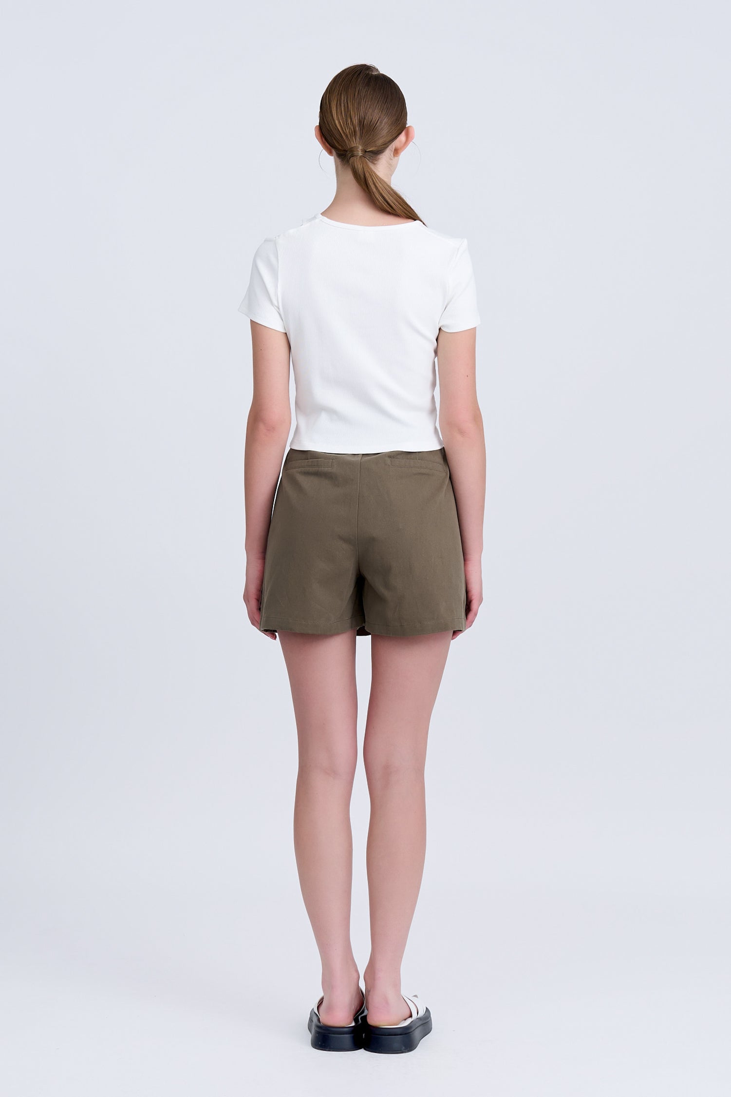 Front Fly Skort - Army Green