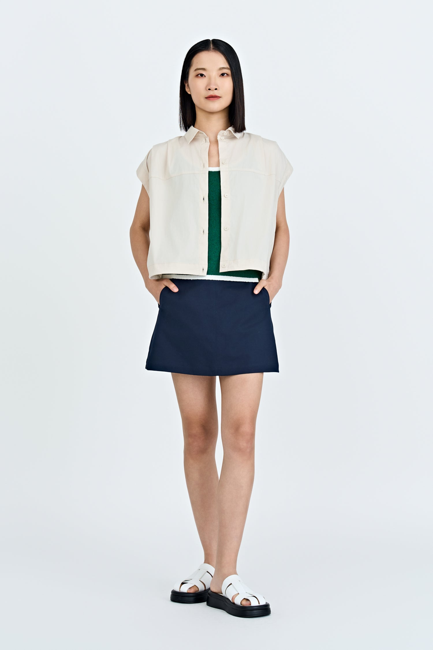 Classic A-Line Skorts - Navy