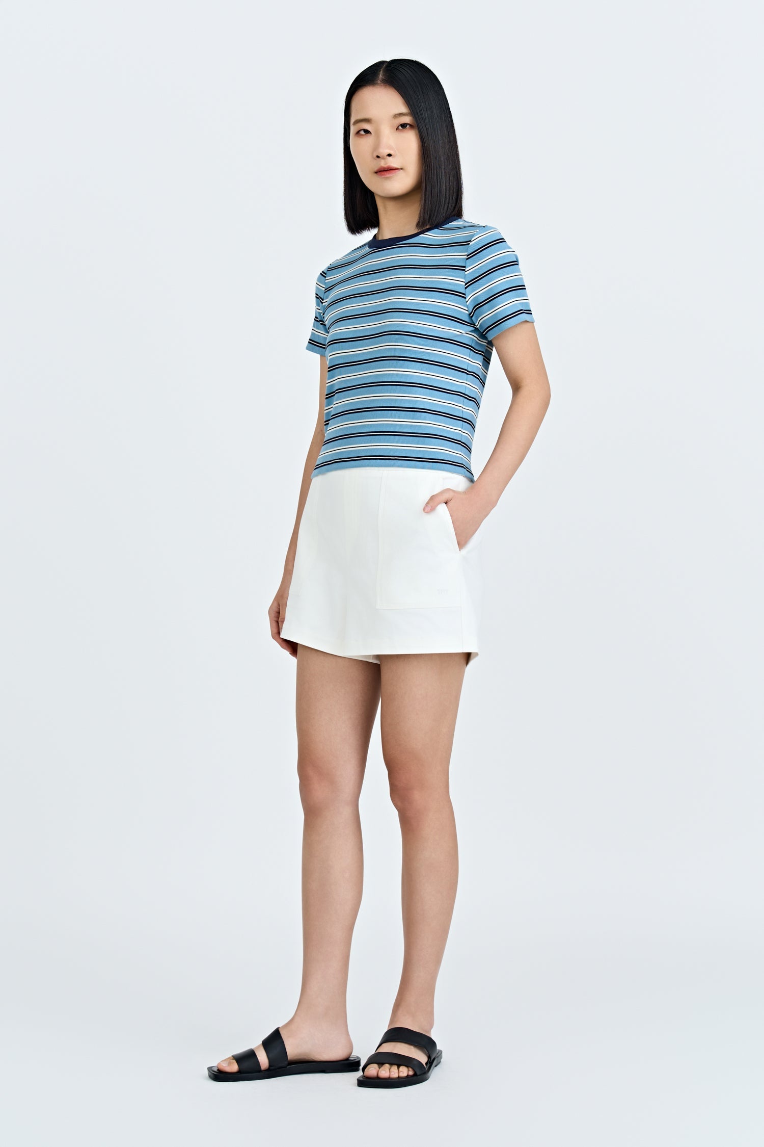 Patch Pocket Shorts - Cream