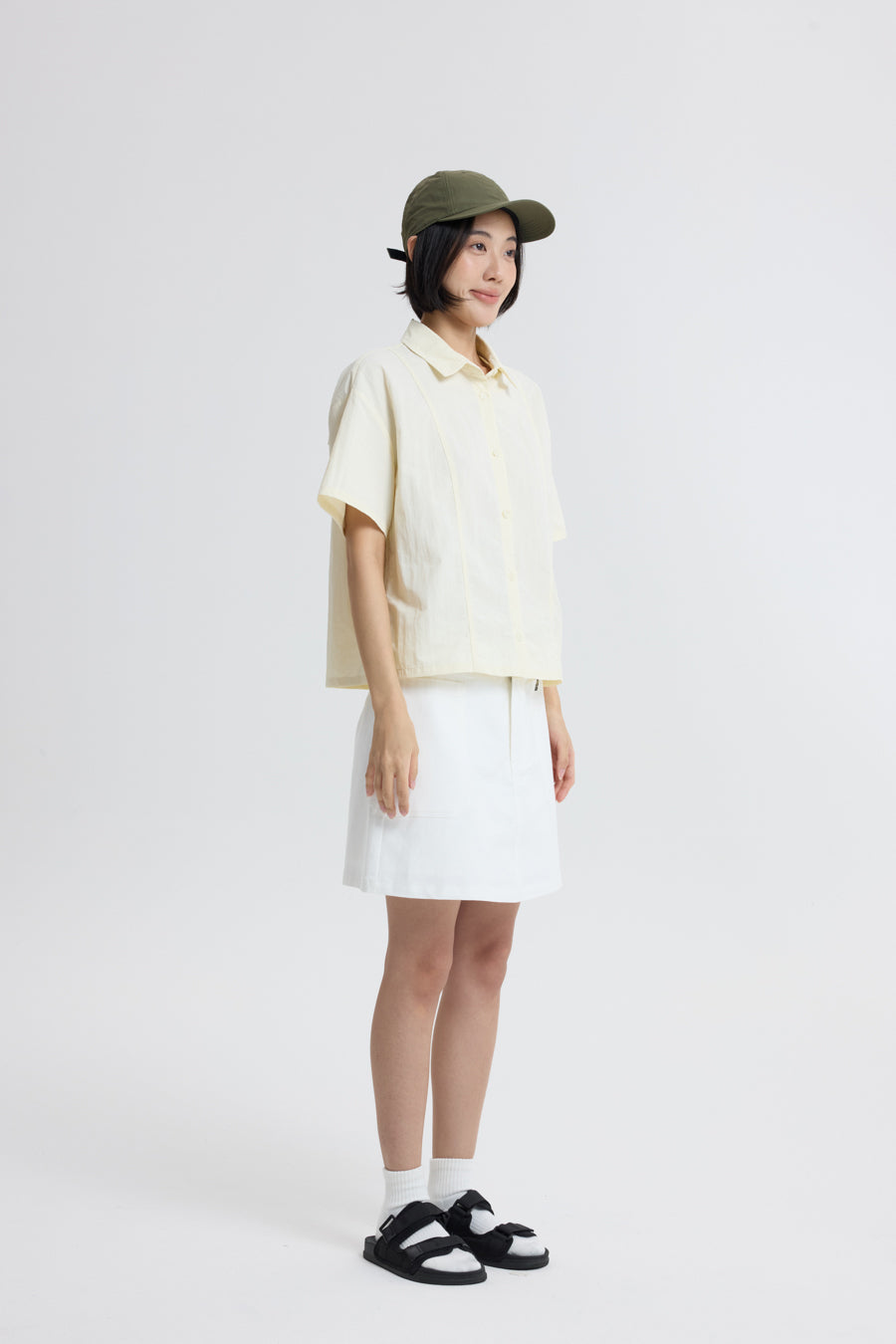 Patch Pocket Skort - Cream
