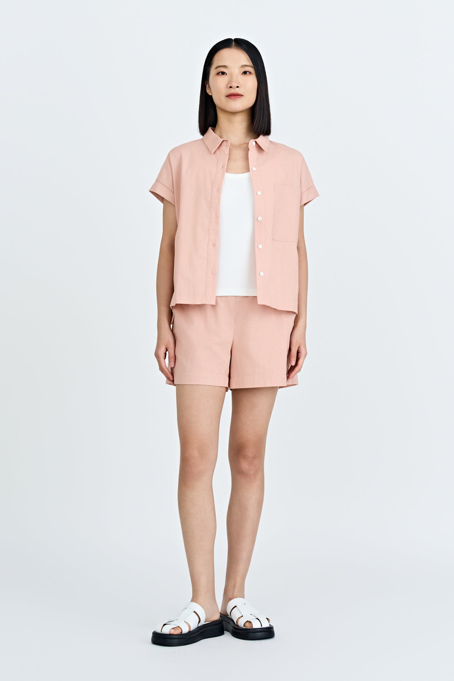 Pull-Up Shorts - Blush