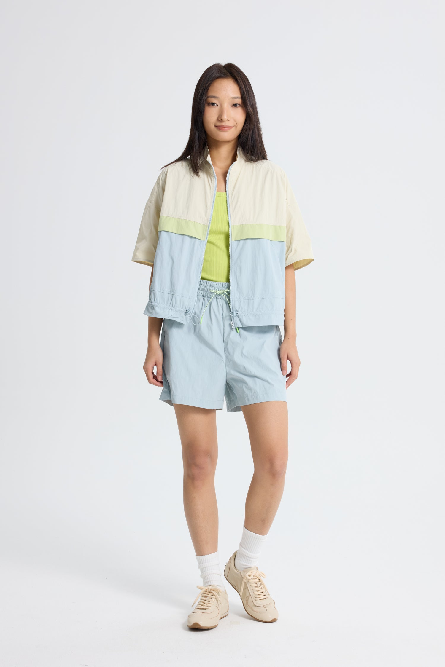 Drawcord Shorts - Dusty Blue