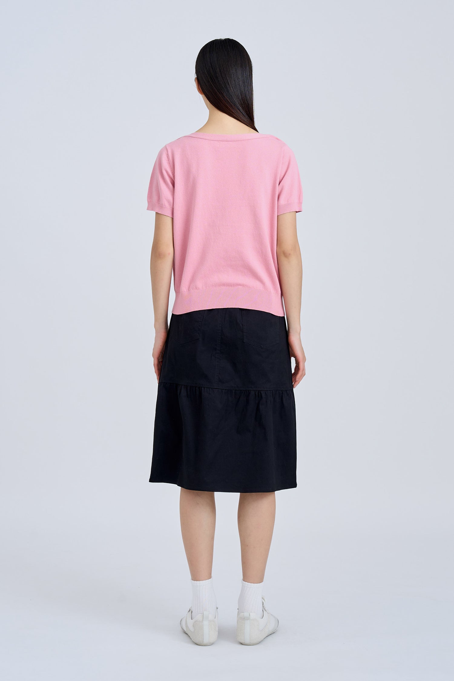 Ruffle Hem Skirt - Black