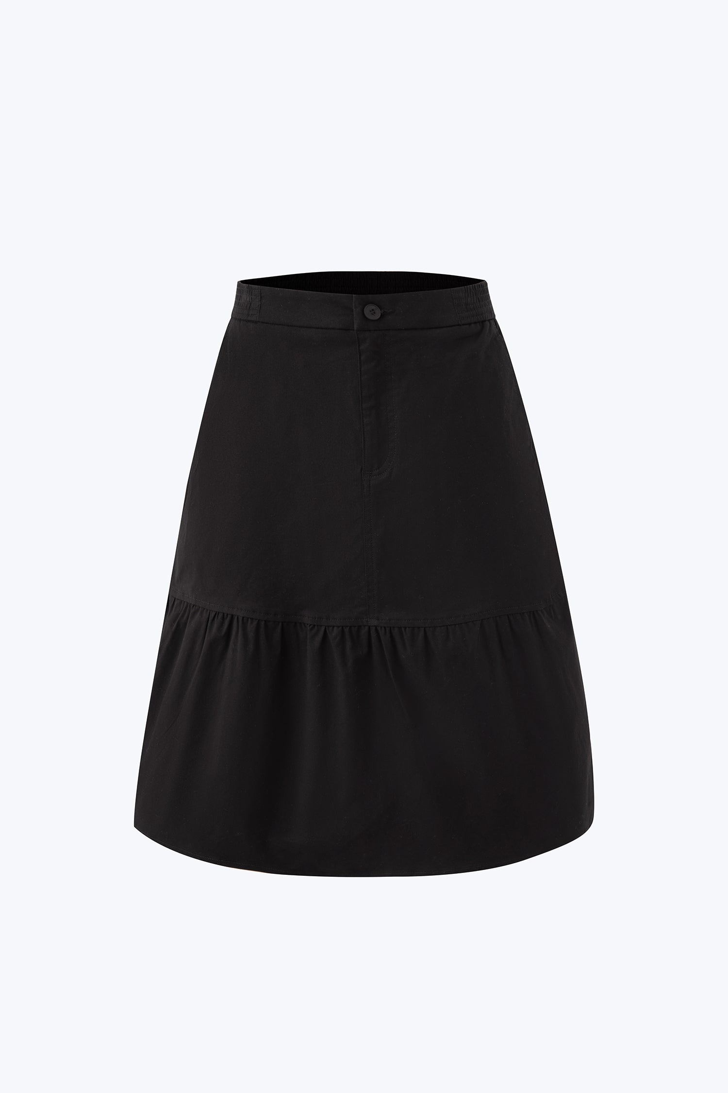 Ruffle Hem Skirt - Black