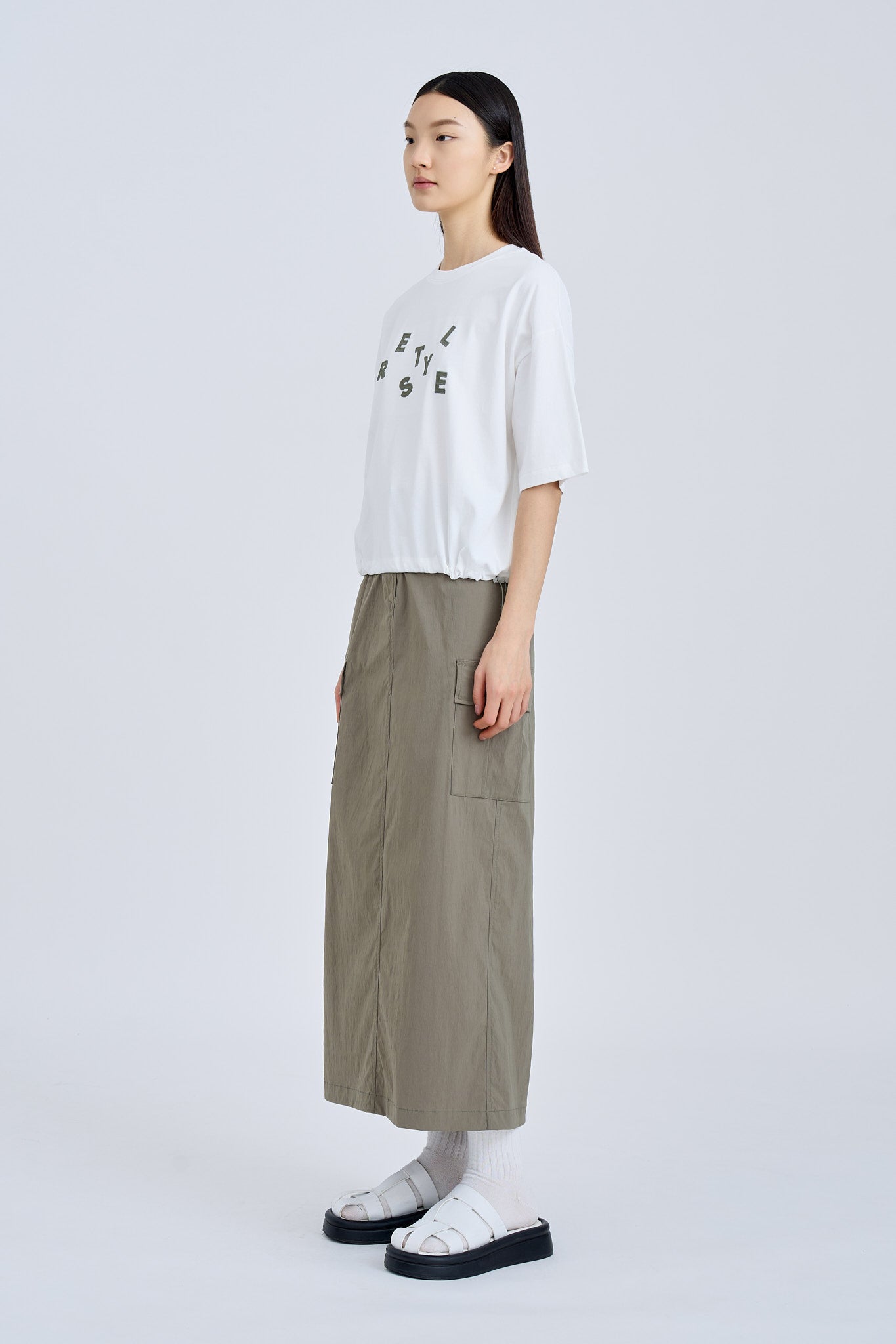 Cargo Skirt - Khaki Green [AT]
