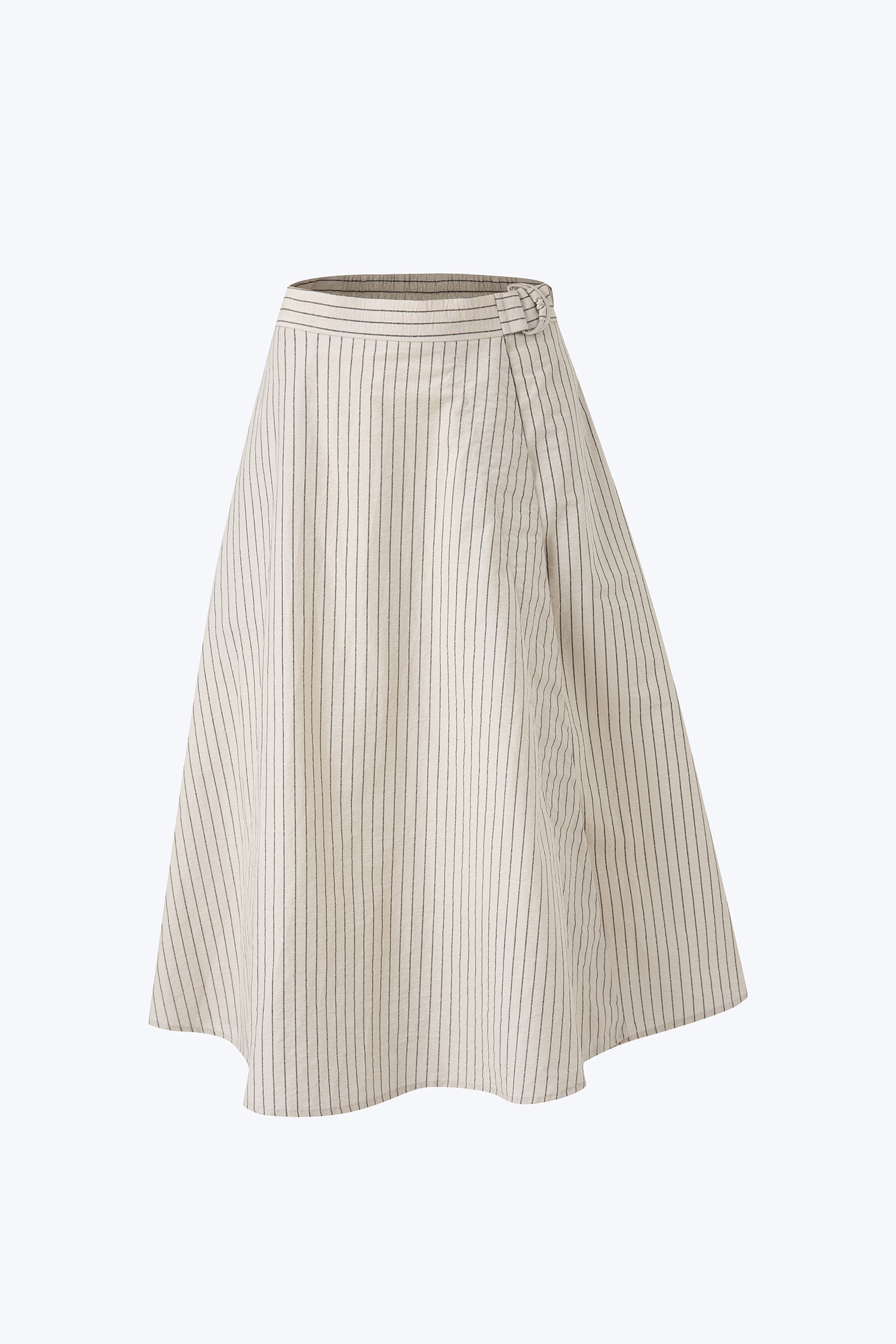 Striped D-Rings Skirt - Ecru