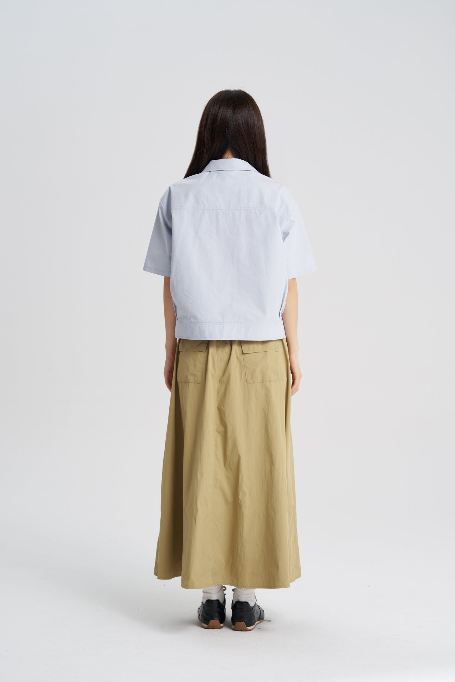 Flare Long Skirt - Khaki