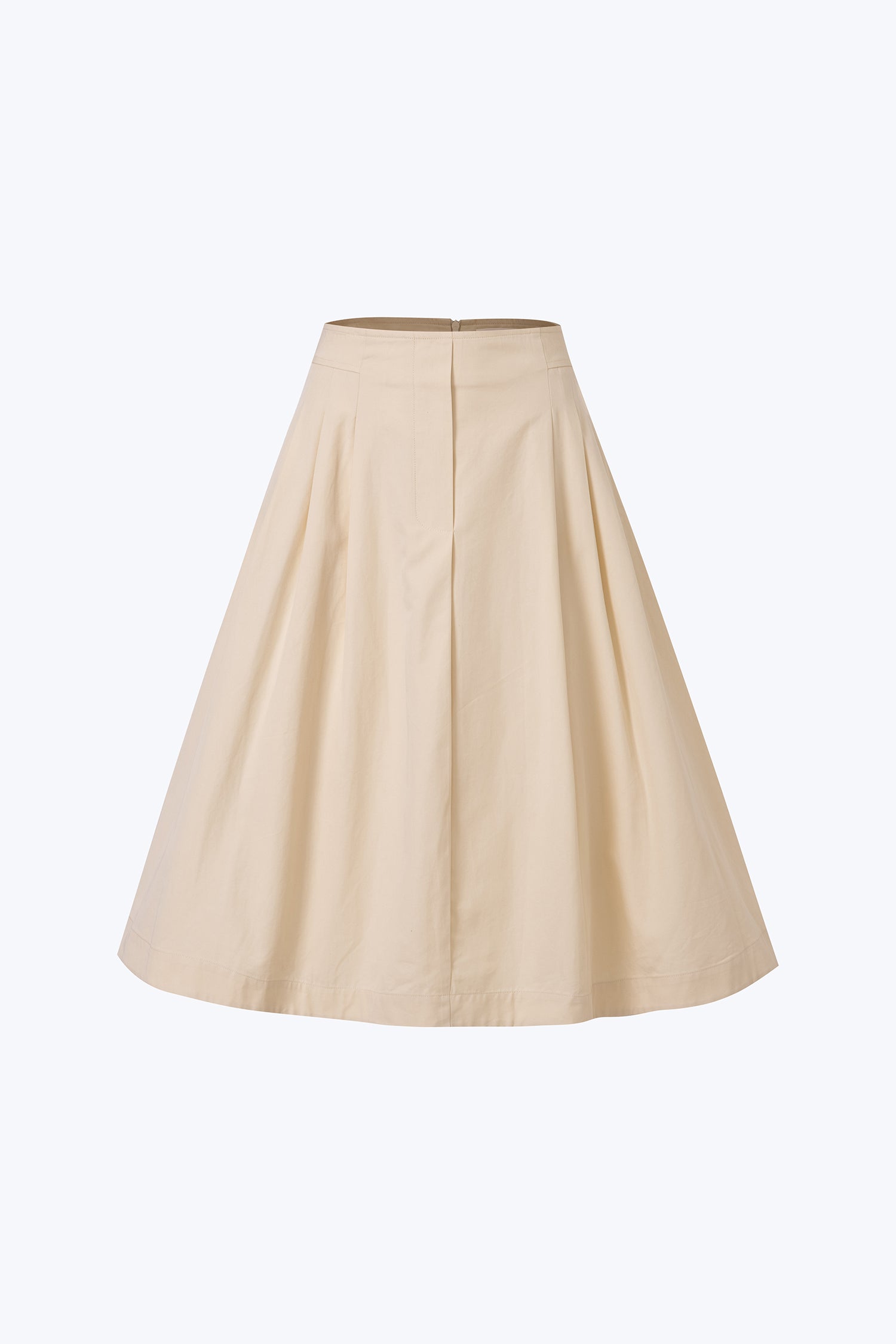 Side Pleats Skirt - Butter